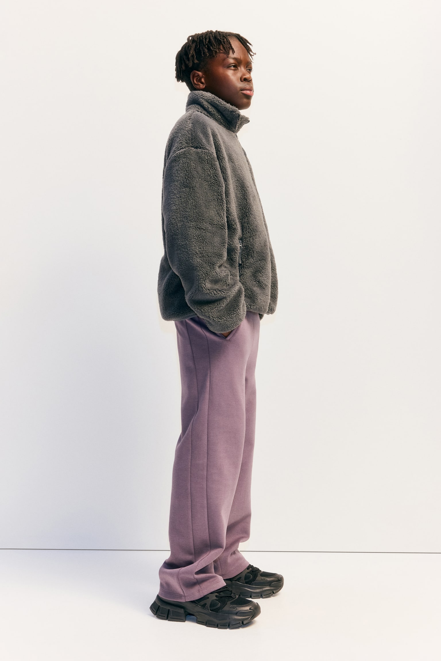 Joggers deportivos con DryMove™ - Morado/Beige oscuro - 4