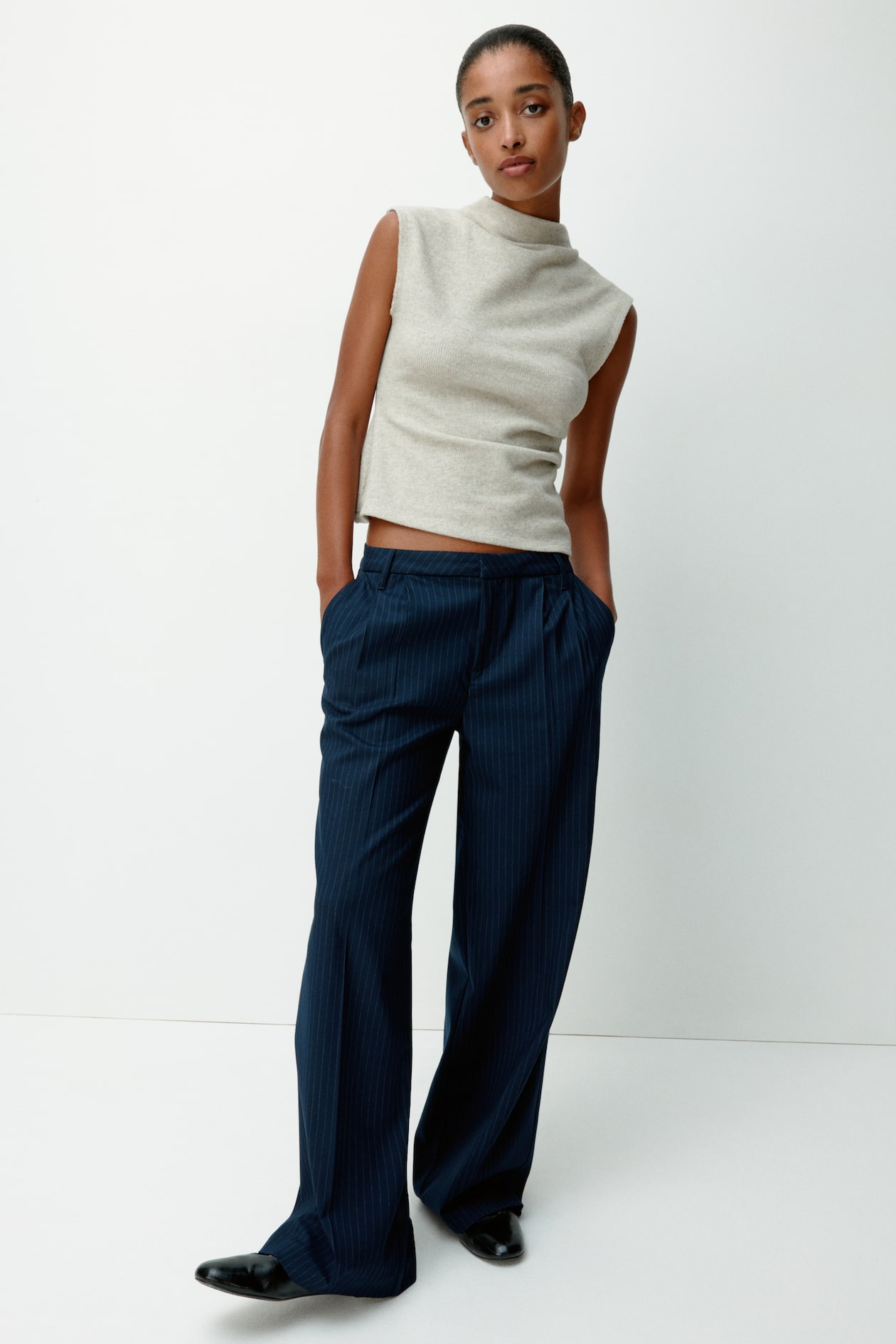 Wide-Leg Dress Pants