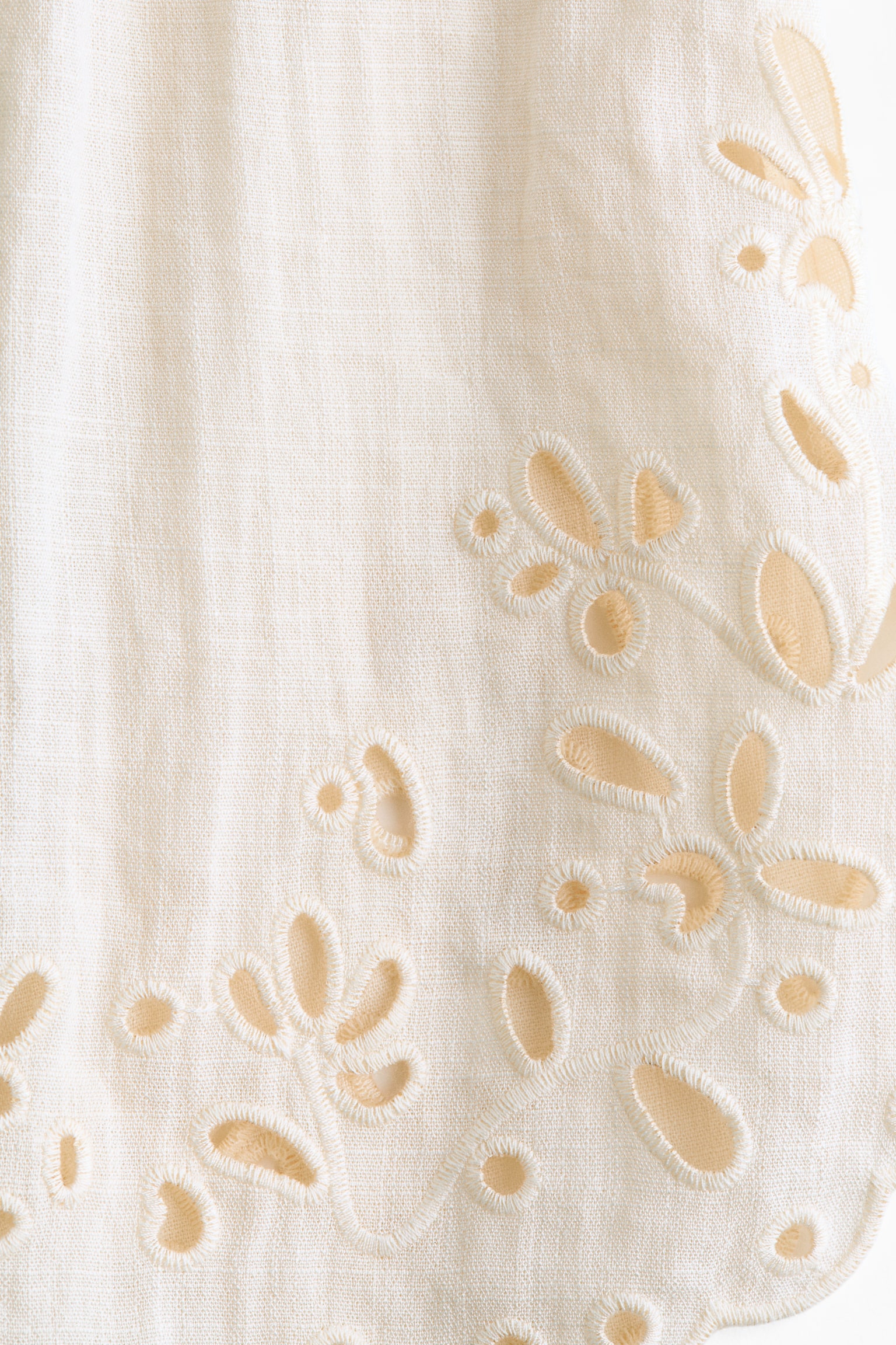 Broderie anglaise shorts - Crème - 3