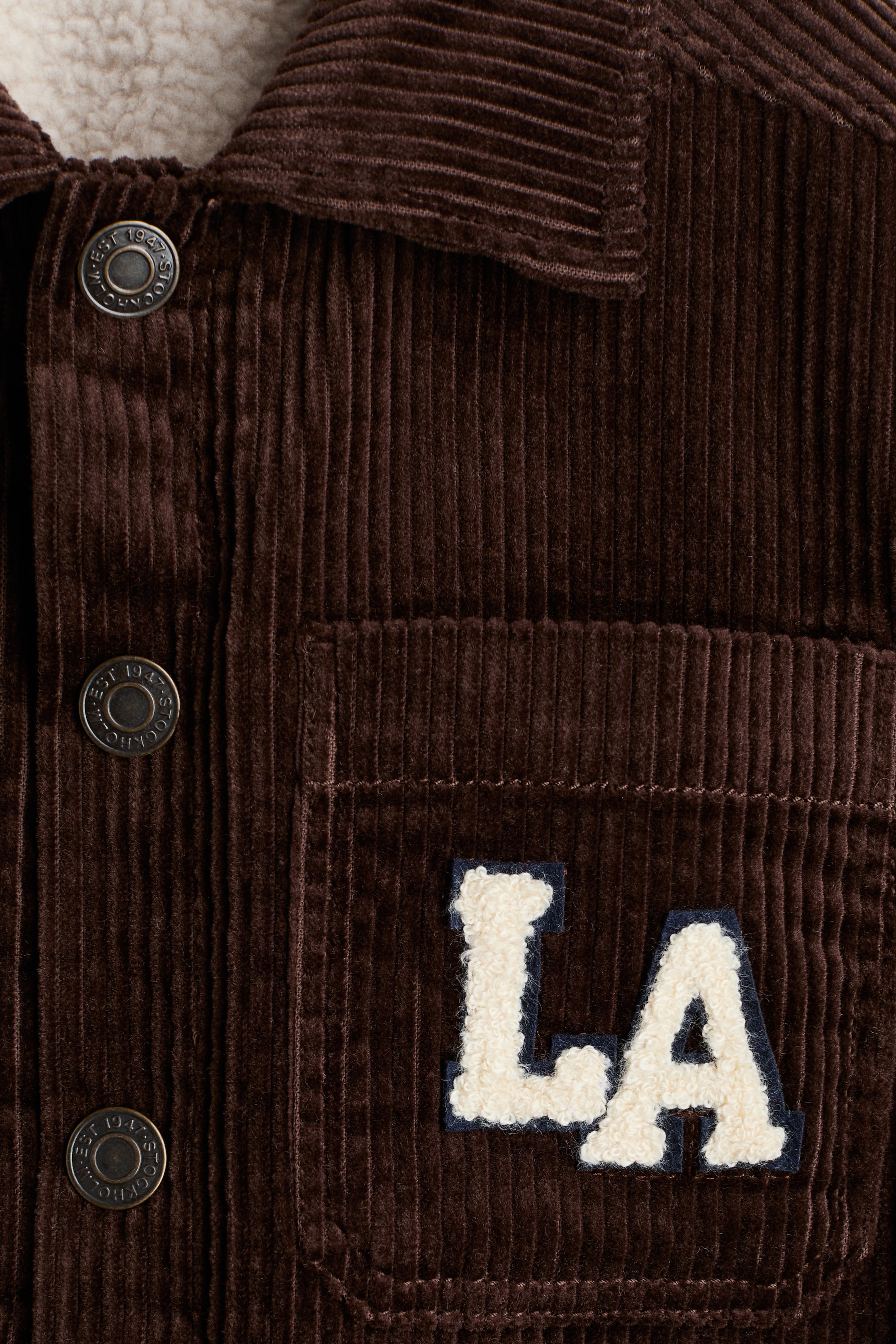 Teddy-Fleece-Lined Corduroy Overshirt