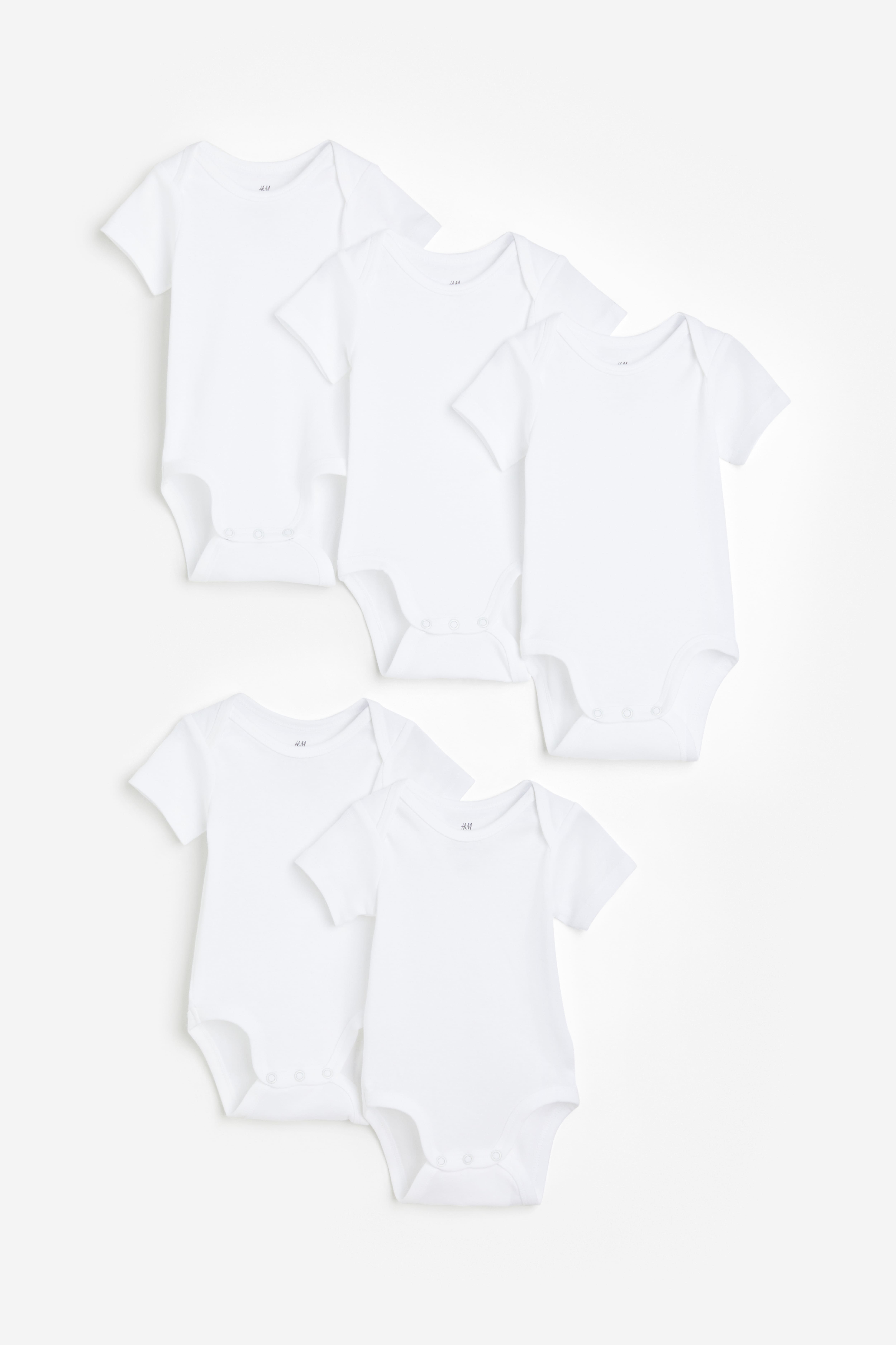 5 pack Short sleeved Bodysuits