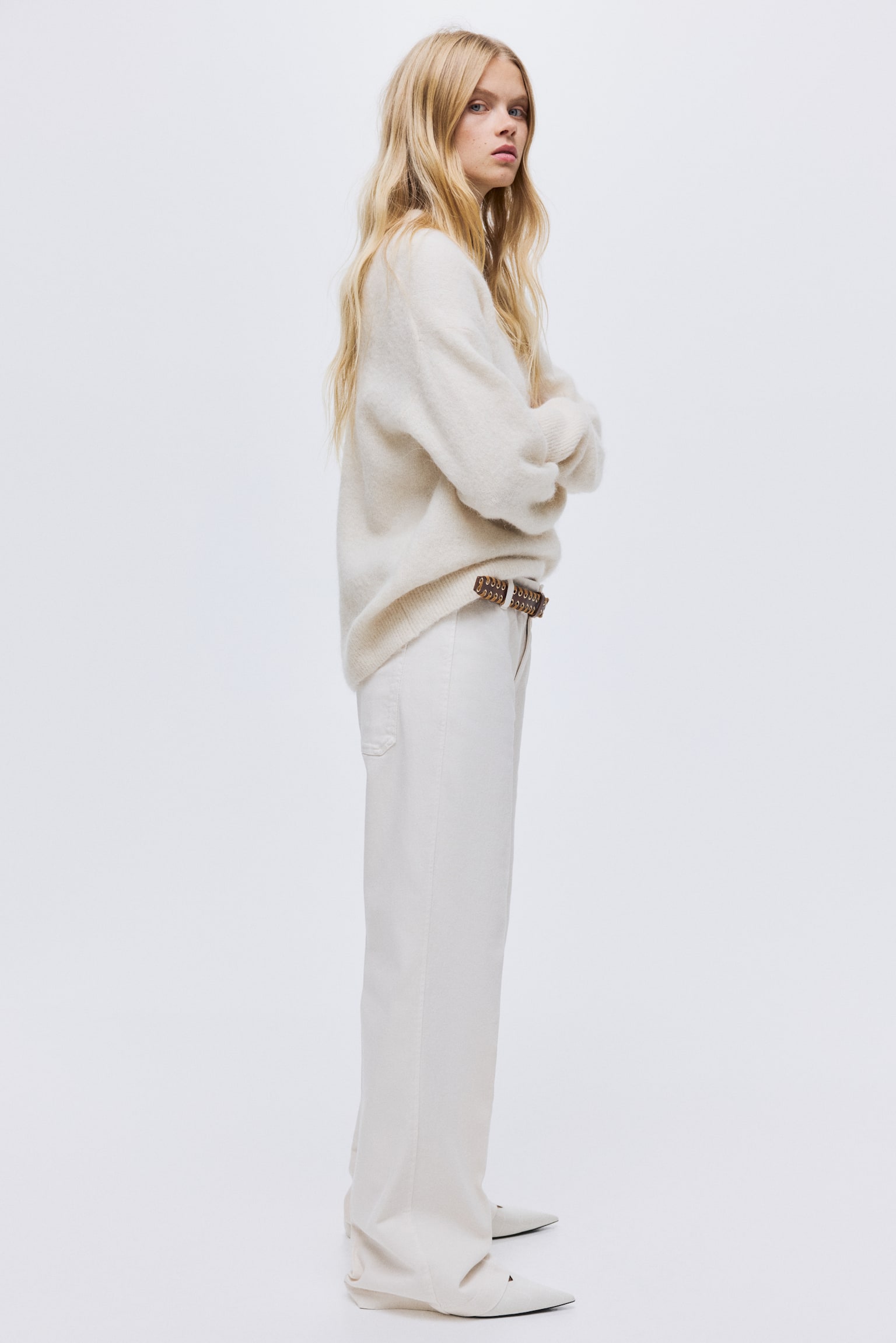 Flared High Jeans - Blanc - 7