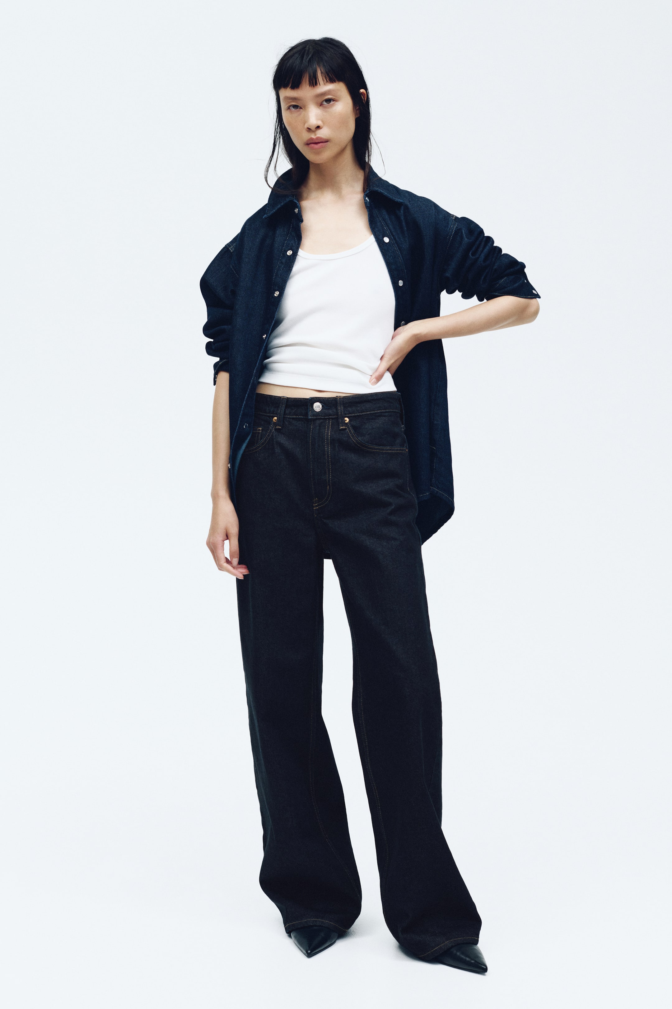 Ver imagen más grande: Wide Ultra High Jeans - Azul denim oscuro - MUJER | H&M ES 1