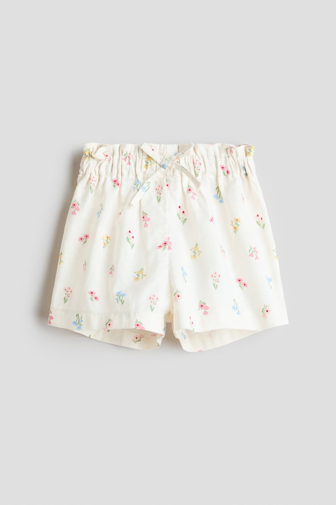 Paper bag shorts - Cream/Floral/Light pink/Fruits/Denim blue/Light denim blue - 1