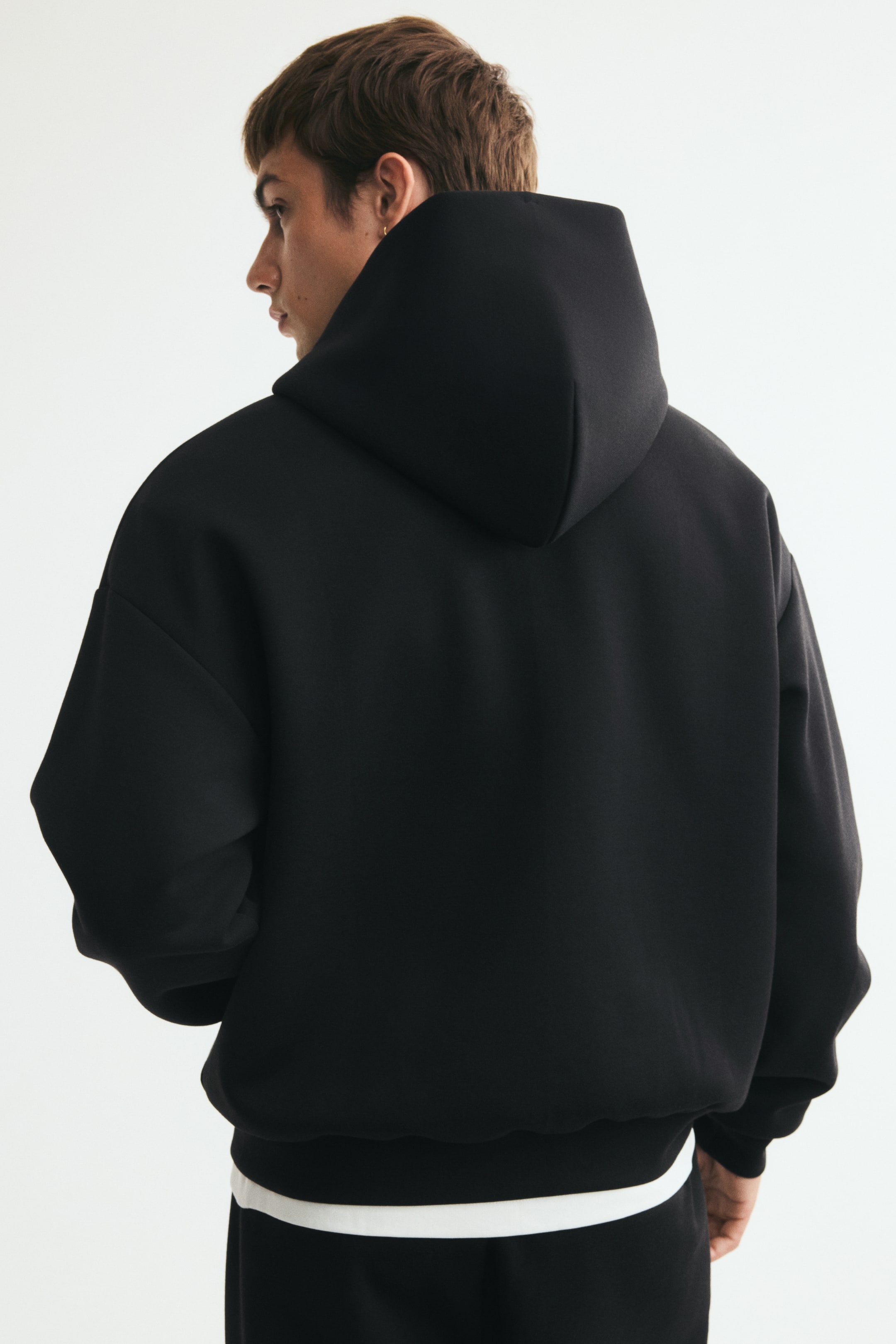 Oversized Interlock Hooded Jacket