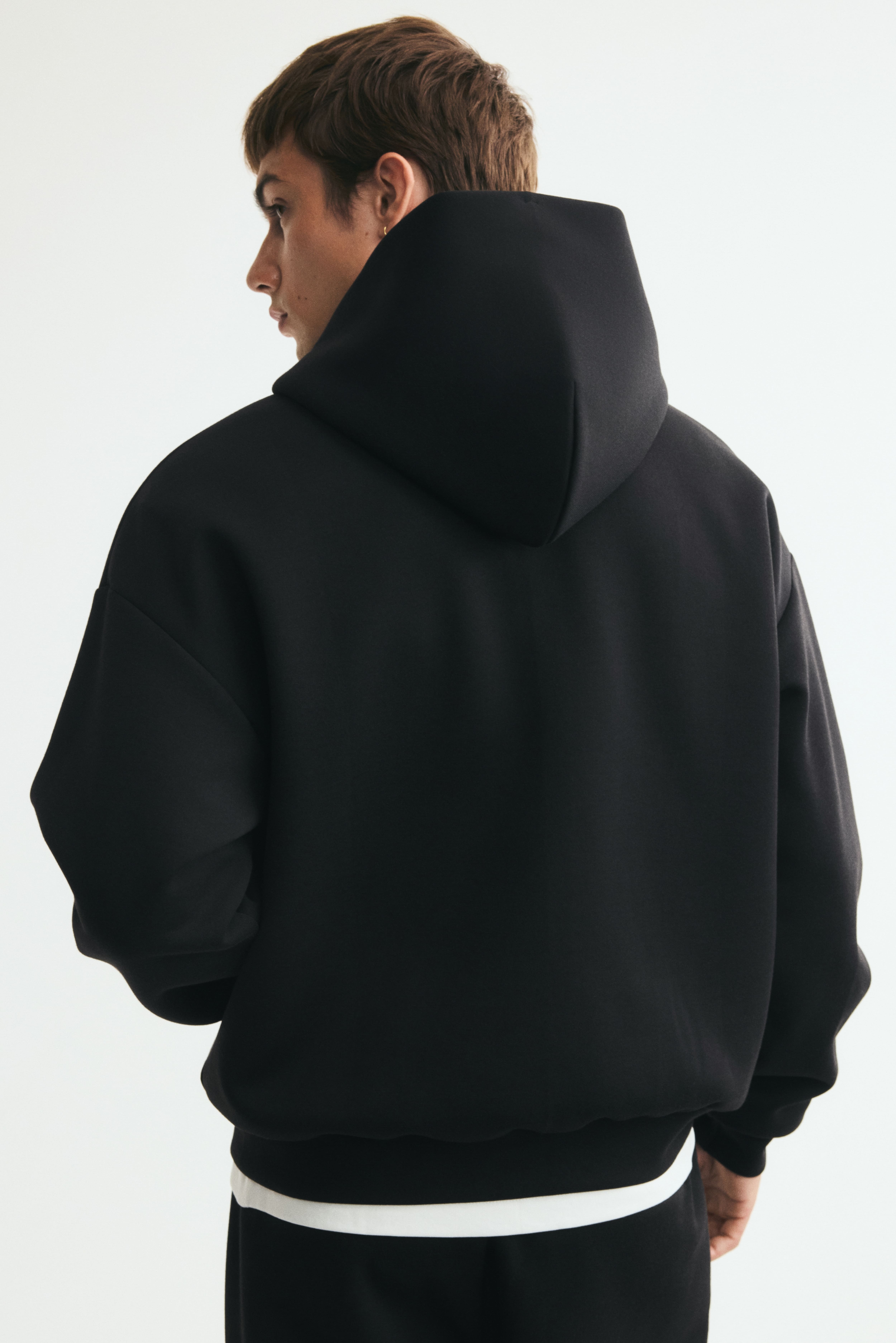 Oversized Interlock Hooded Jacket