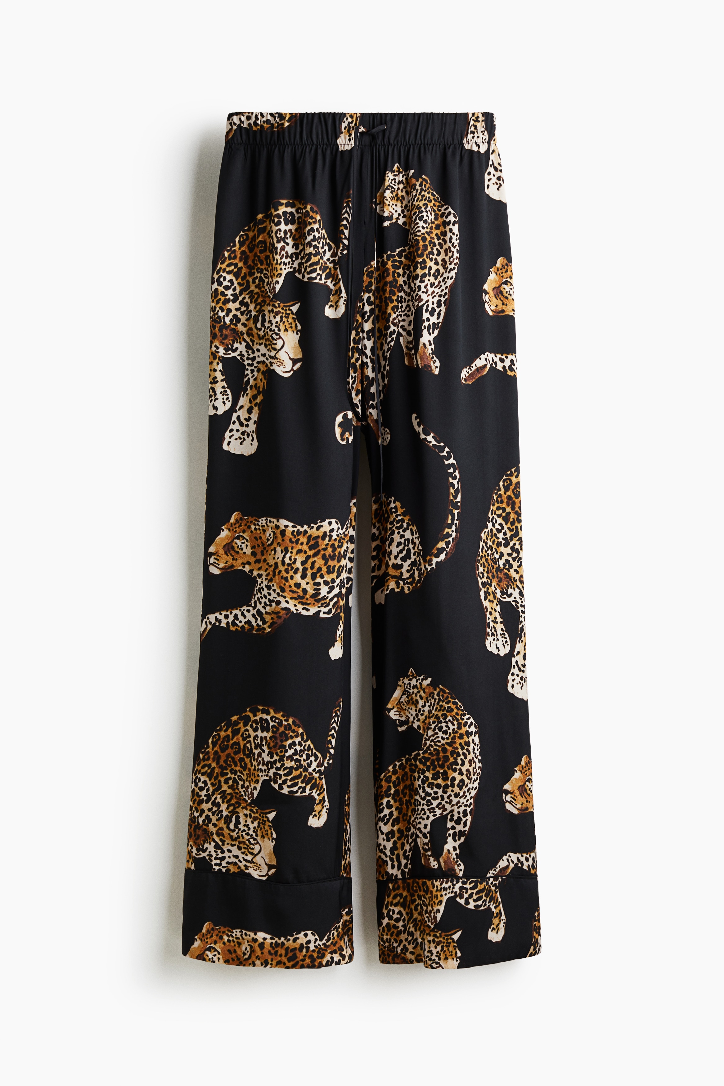 Szaténnadrág - Black/Leopards