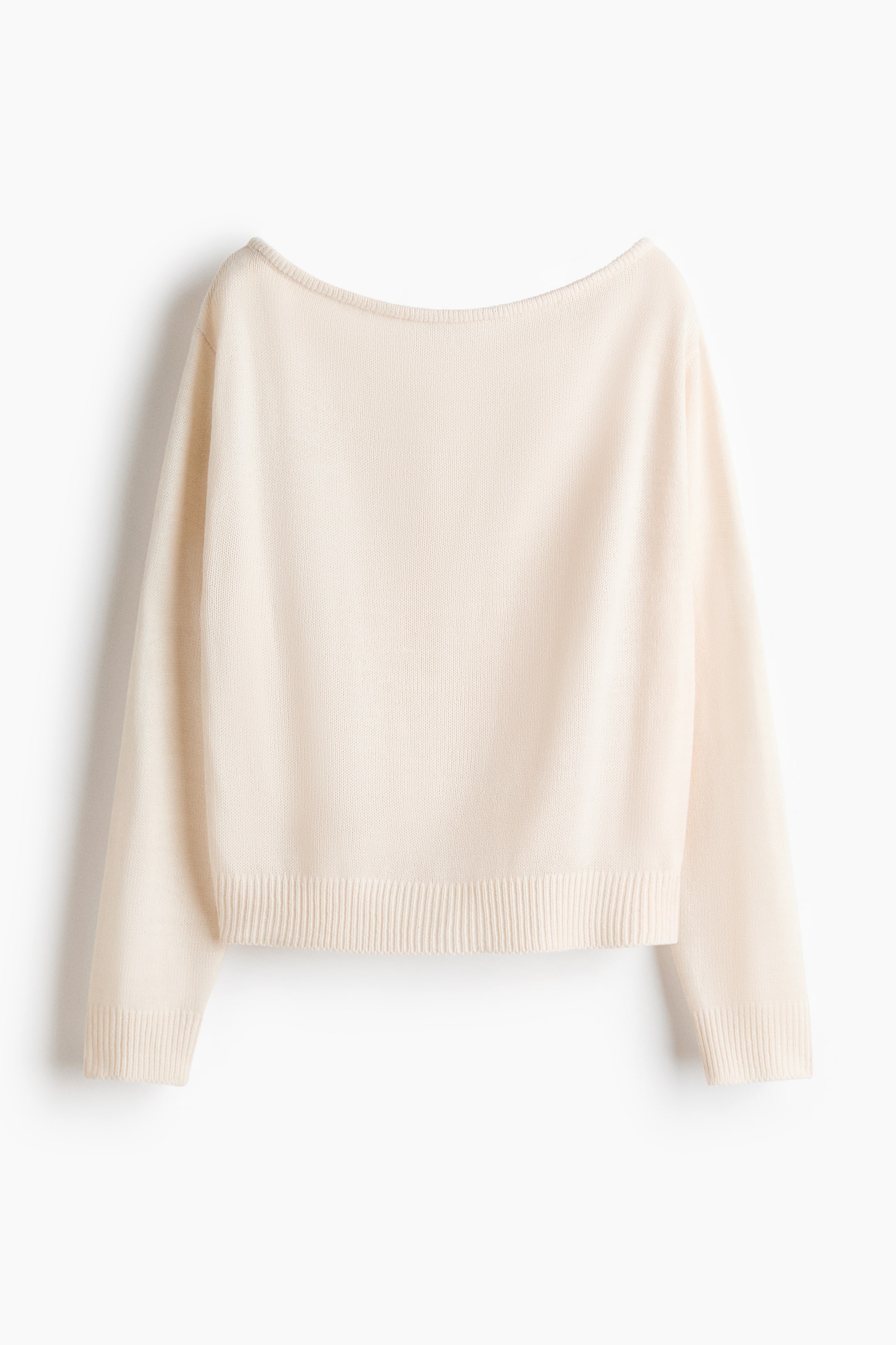 Xem ảnh lớn hơn: Áo jumper trễ vai - Màu be nhạt - Ladies | H&M VN 5