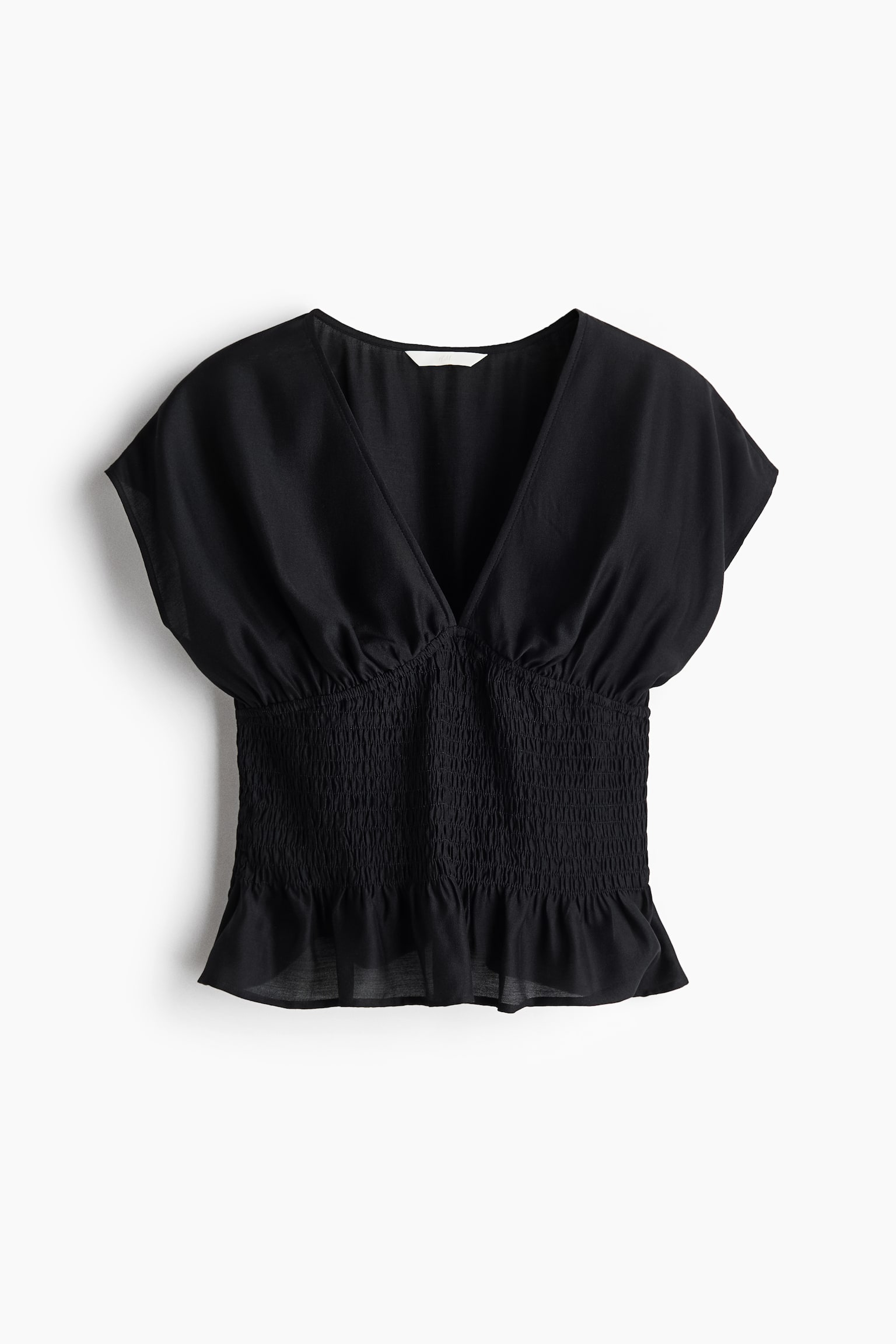 Gesmoktes Shirt-Schwarz - 2