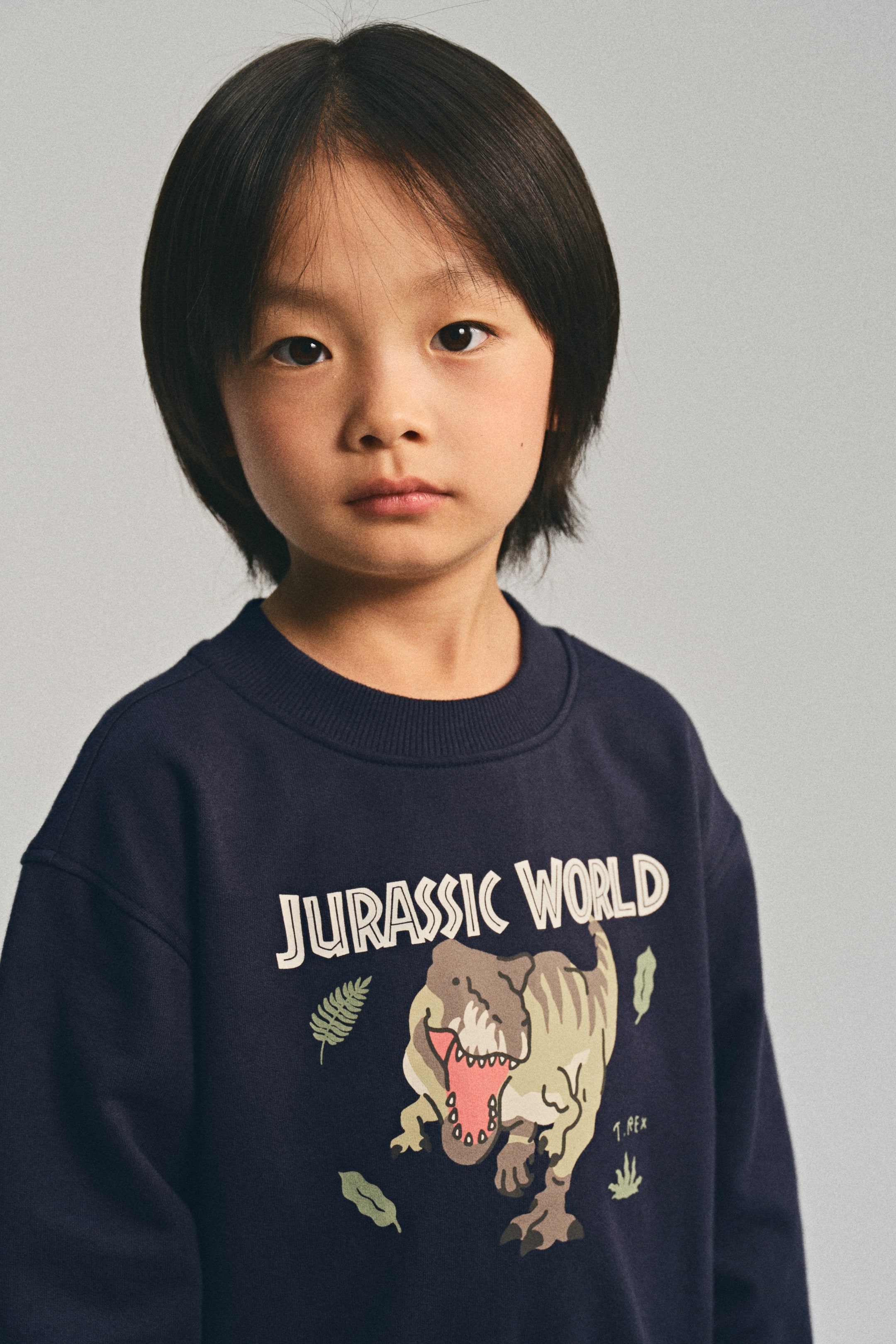 拡大画像を表示: プリントデザインスウェットシャツ - ネイビーブルー／ジュラシック・ワールド | H&M JP 3