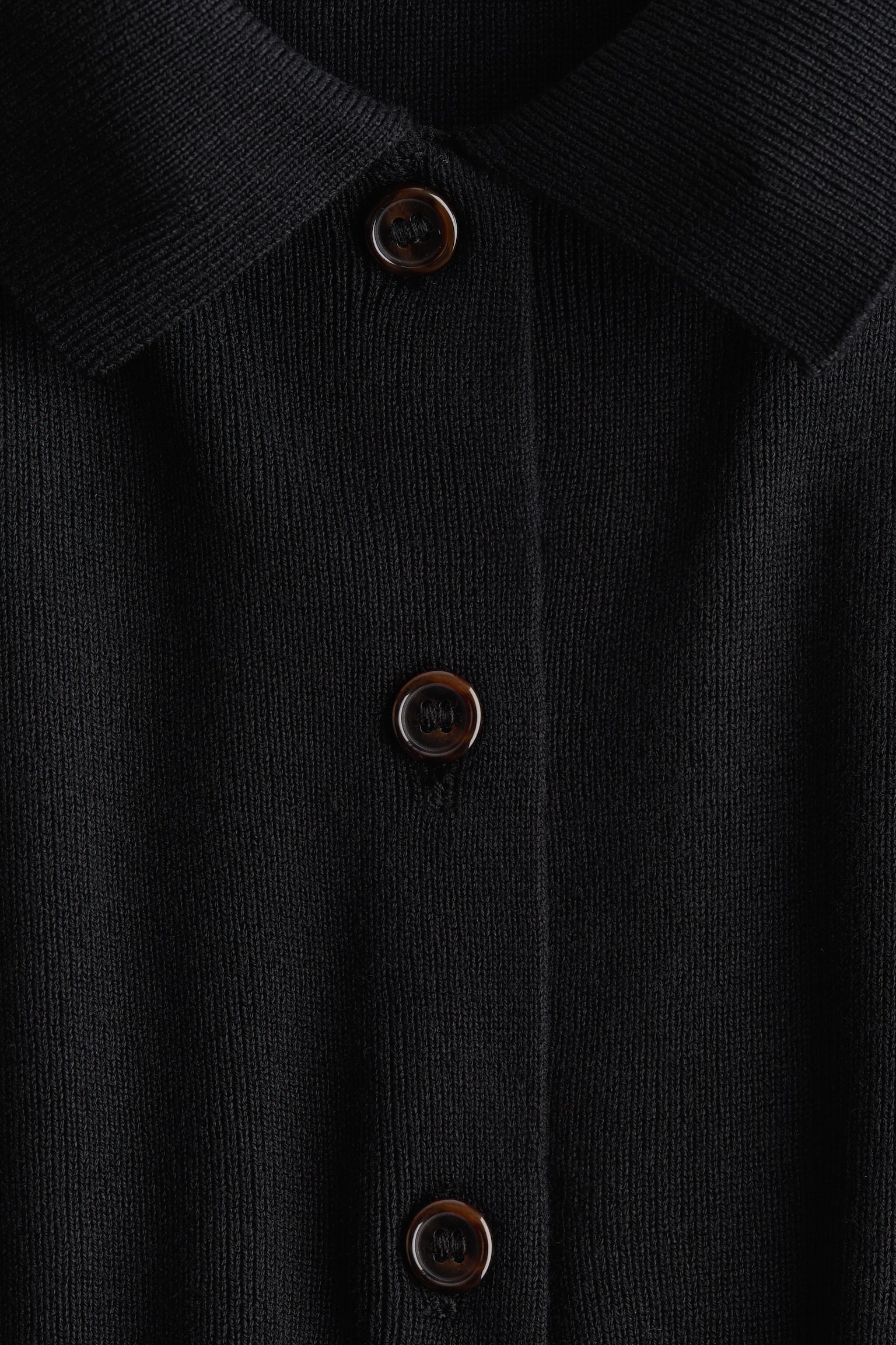 Kardigan z kołnierzykiem - Czarny/Beżowy/Ciemnobrązowy/Kremowy/Jaskrawoniebieski/Burgundowy - 2