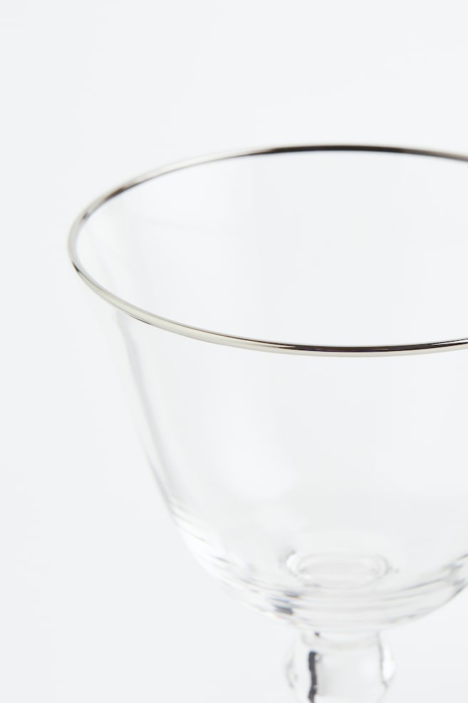 Cocktail glass - Clear glass/Silver-coloured - 2