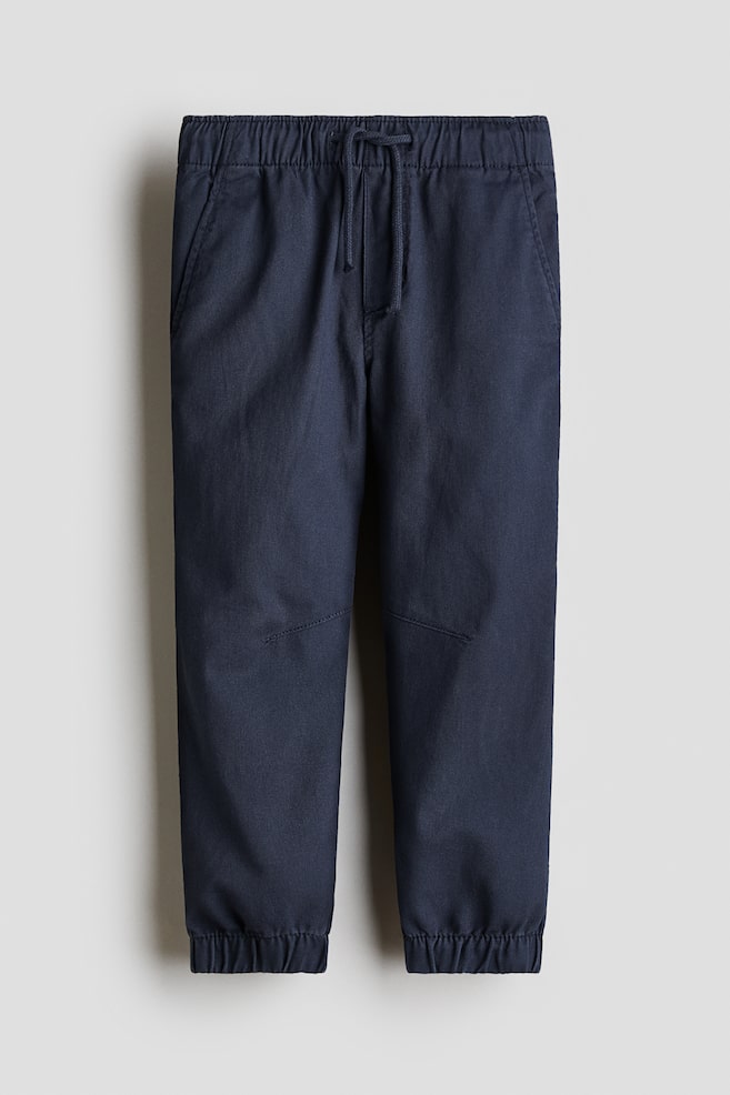 Cotton Twill Joggers - Navy blue/Khaki green/Beige - 1