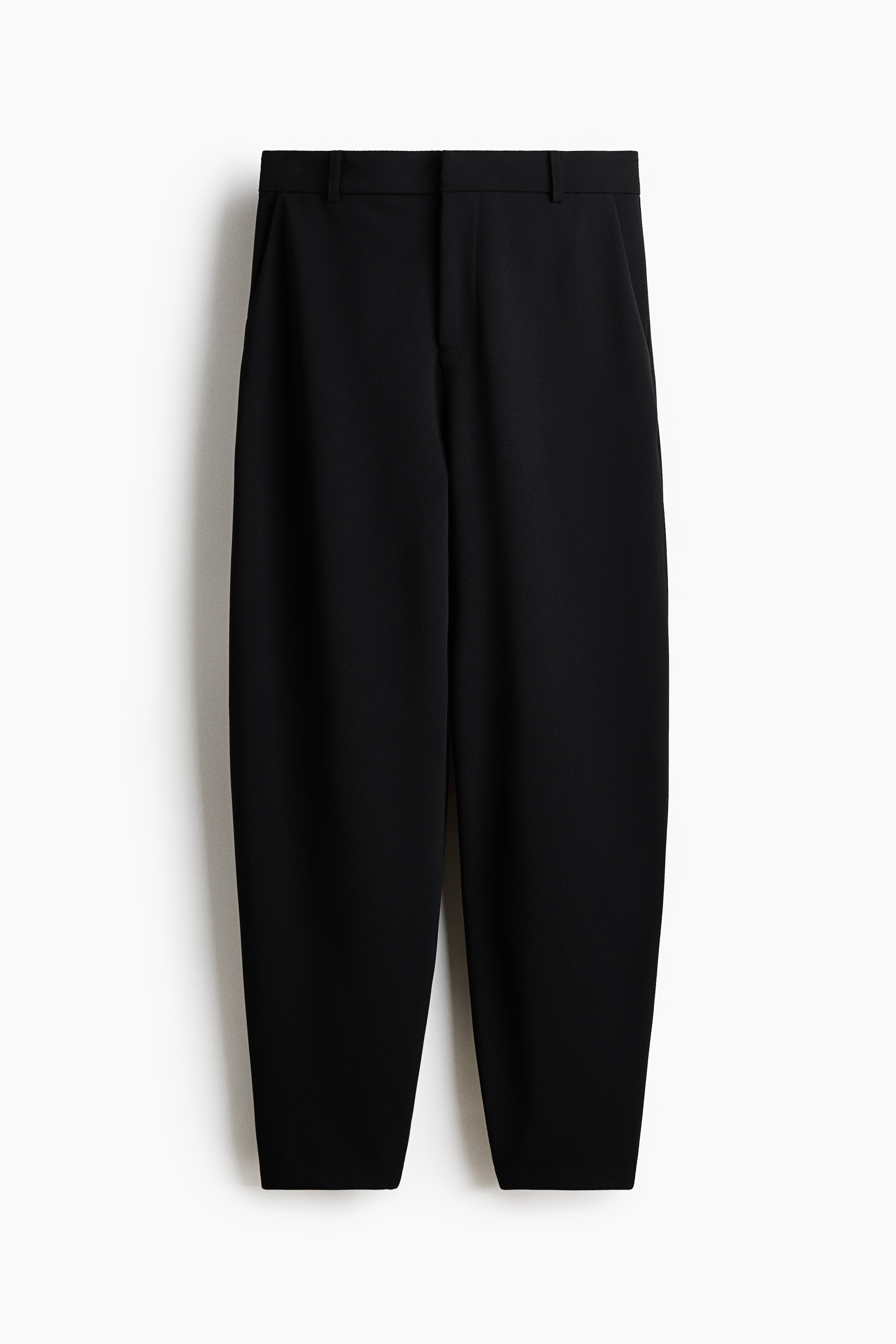 Jersey barrel-leg trousers - Black/Dark brown
