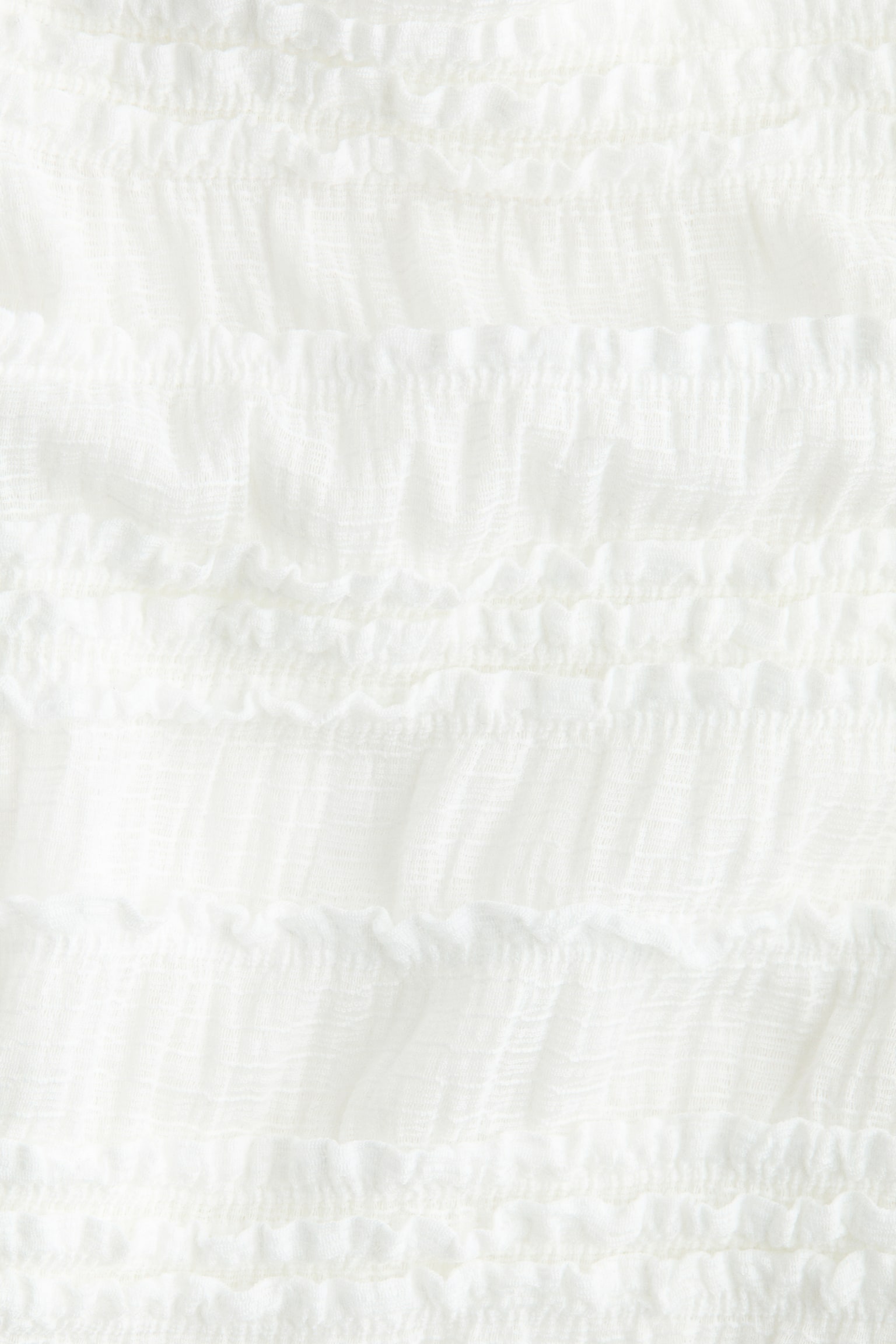 縮褶上衣 - 白色 - 2