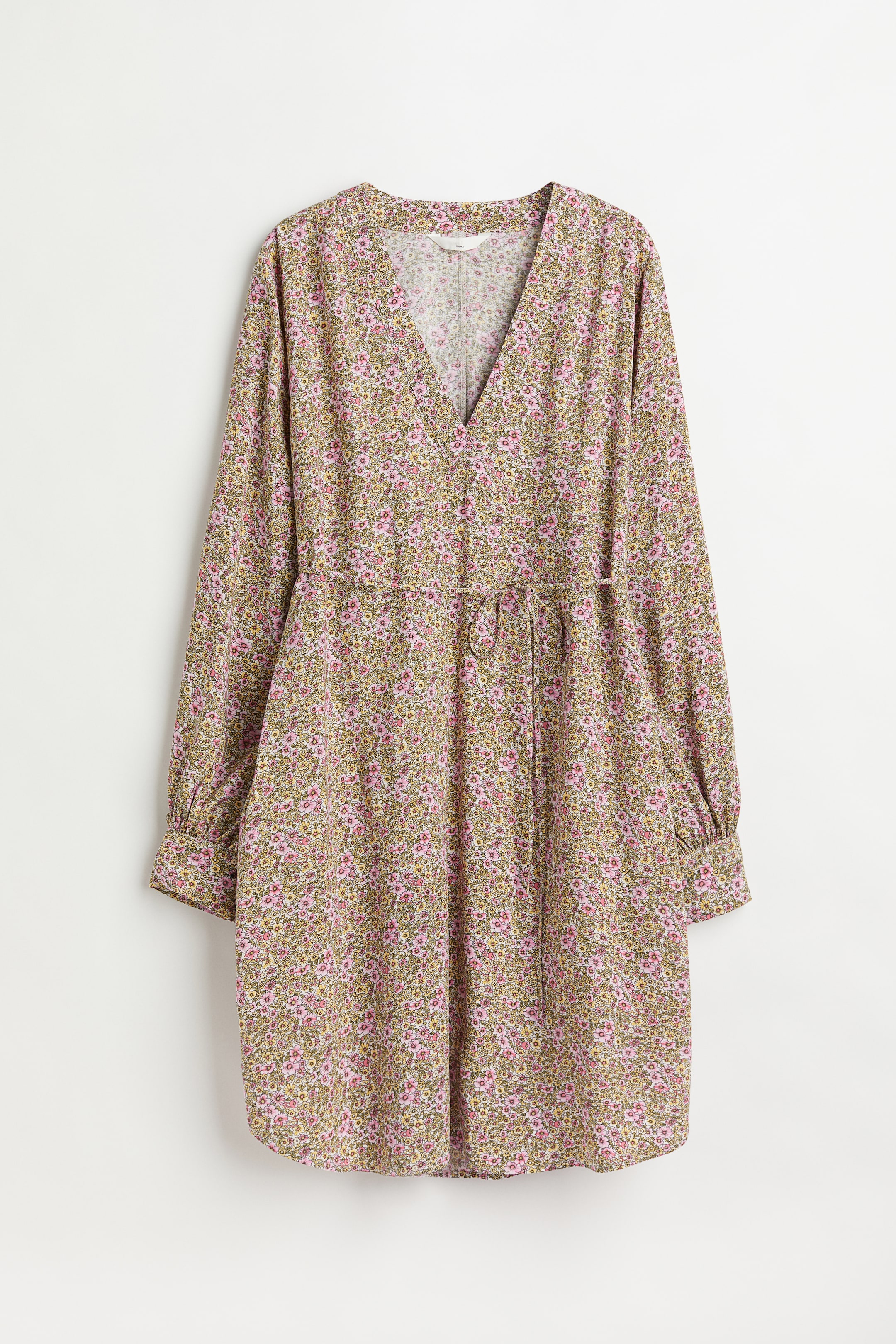 Größeres Bild ansehen: MAMA Tunika mit Bindegürtel - Rosa/Klein geblümt - Ladies | H&M DE 1