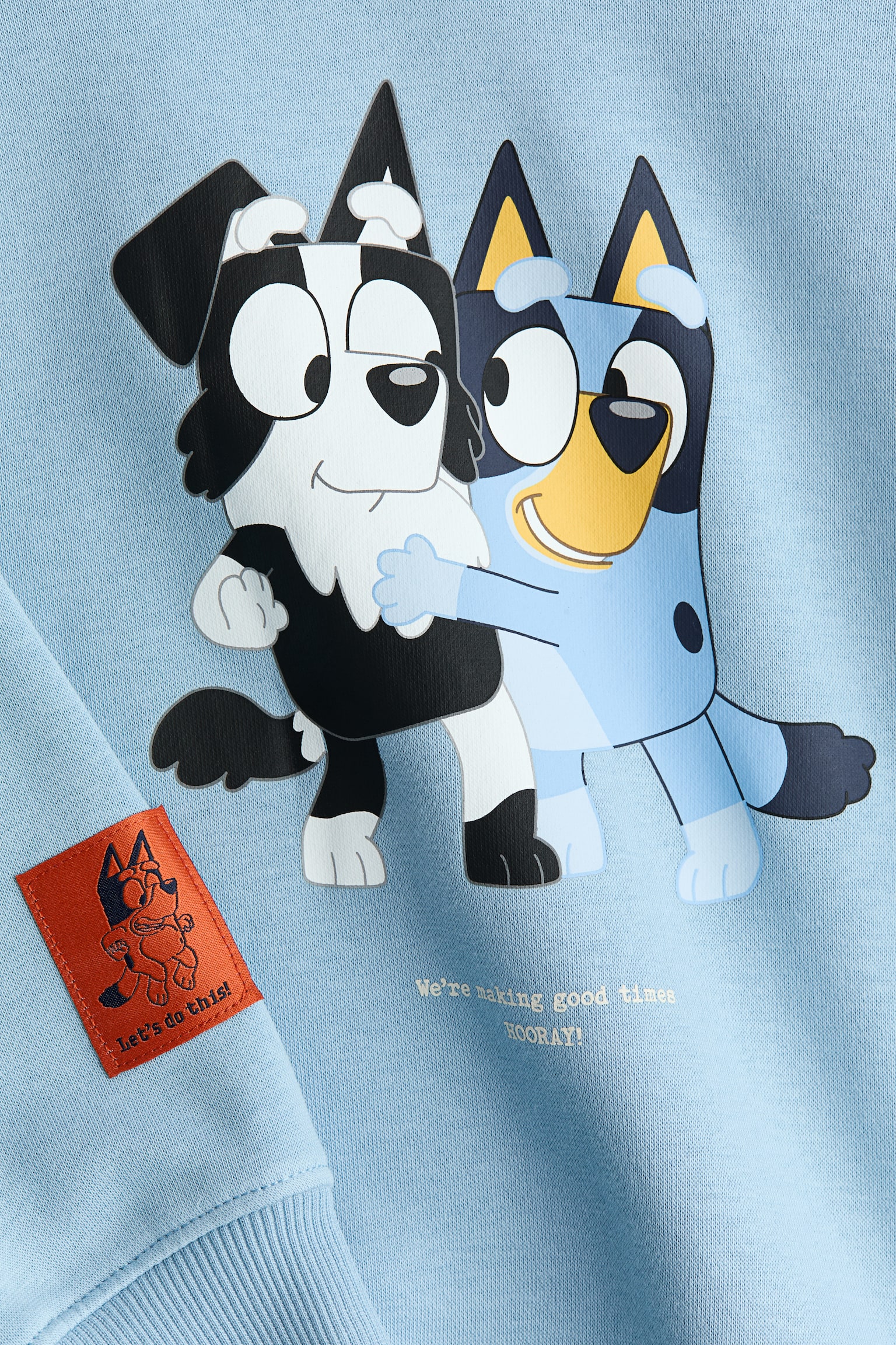 Hoodie with Printed Motif - Light blue/Bluey - 2