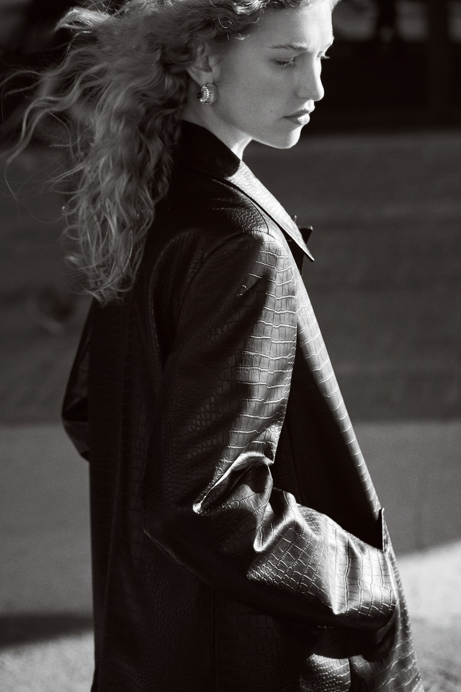 Coated jacket - שחור - 1