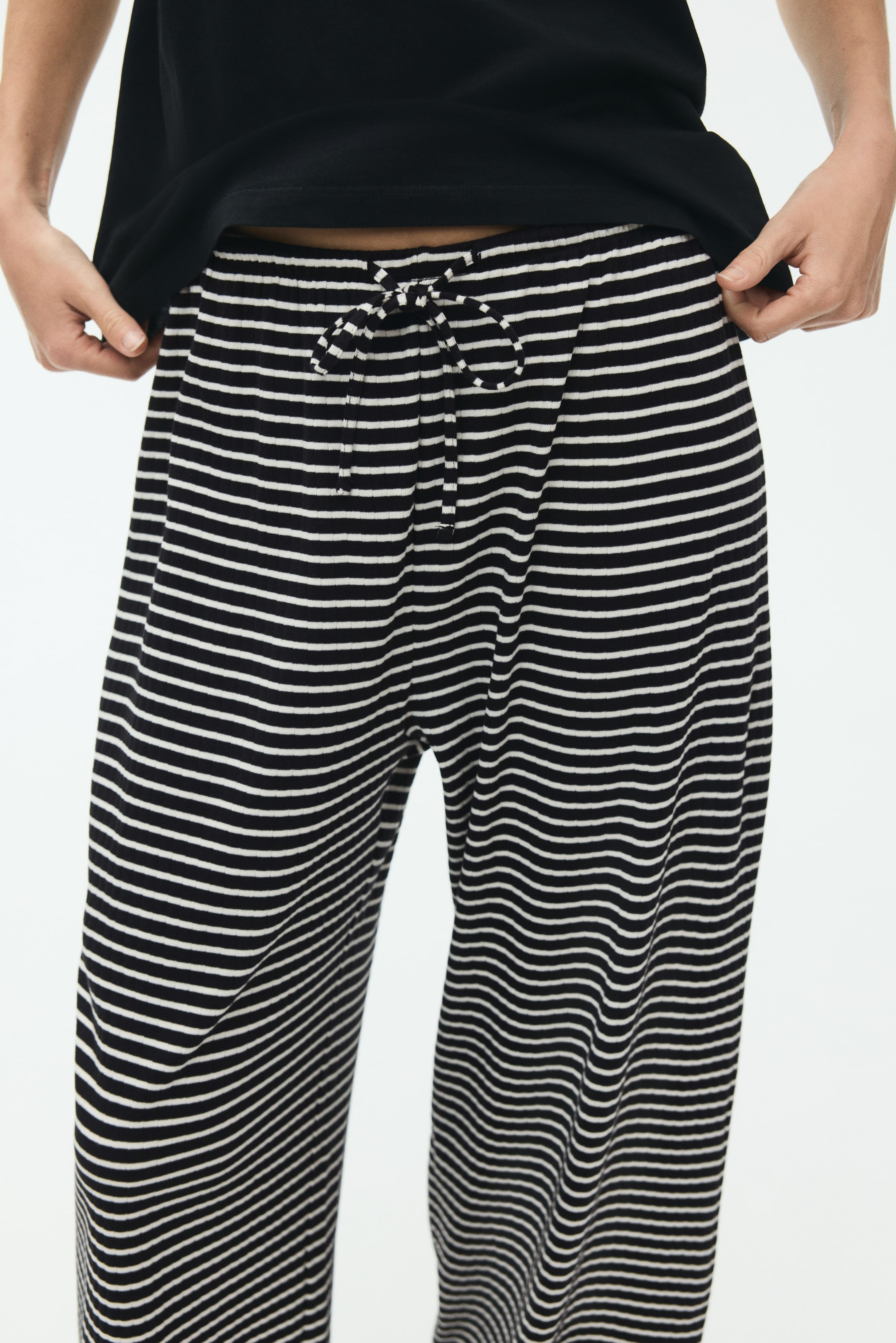 Ribbed Drawstring Pants
