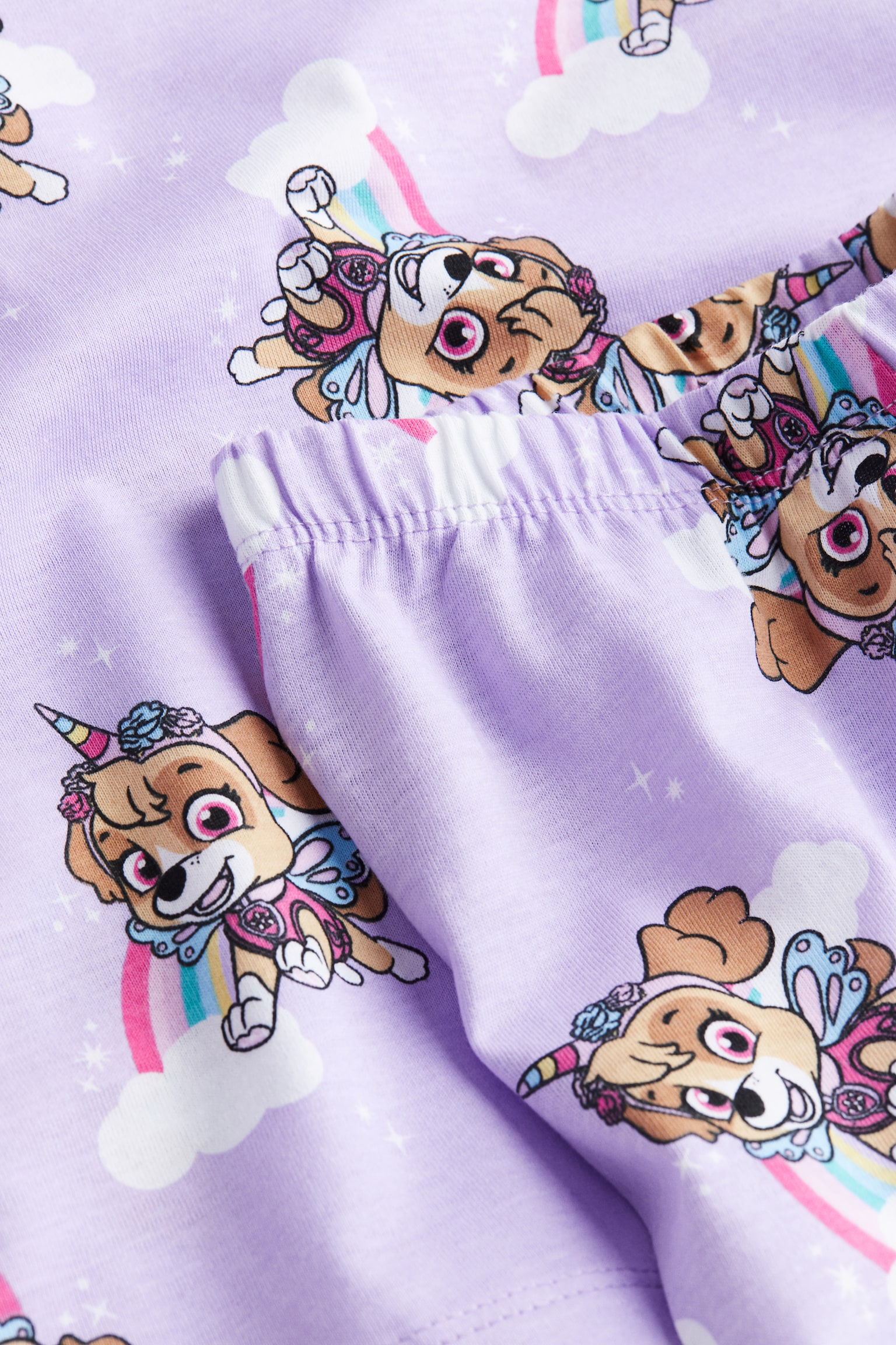Bộ đồ ngủ vải jersey - Màu tím nhạt/Paw Patrol/Xanh nhạt/Nữ hoàng băng giá/Màu kem/Bluey/Màu hồng/Hoa văn - 2