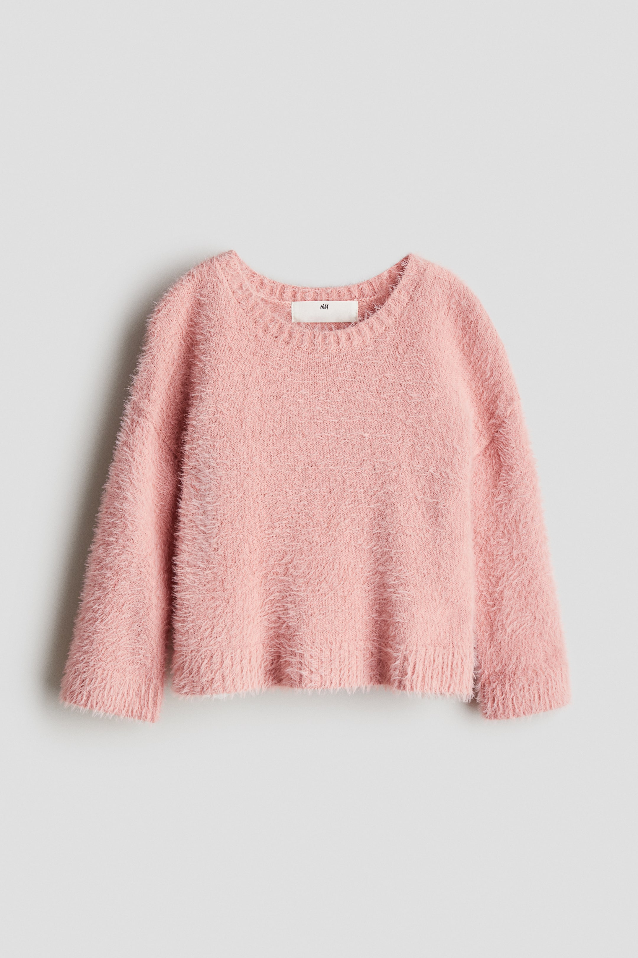 View larger image: Brushed fine-knit jumper - Dusty pink - Kids | H&M AU 1