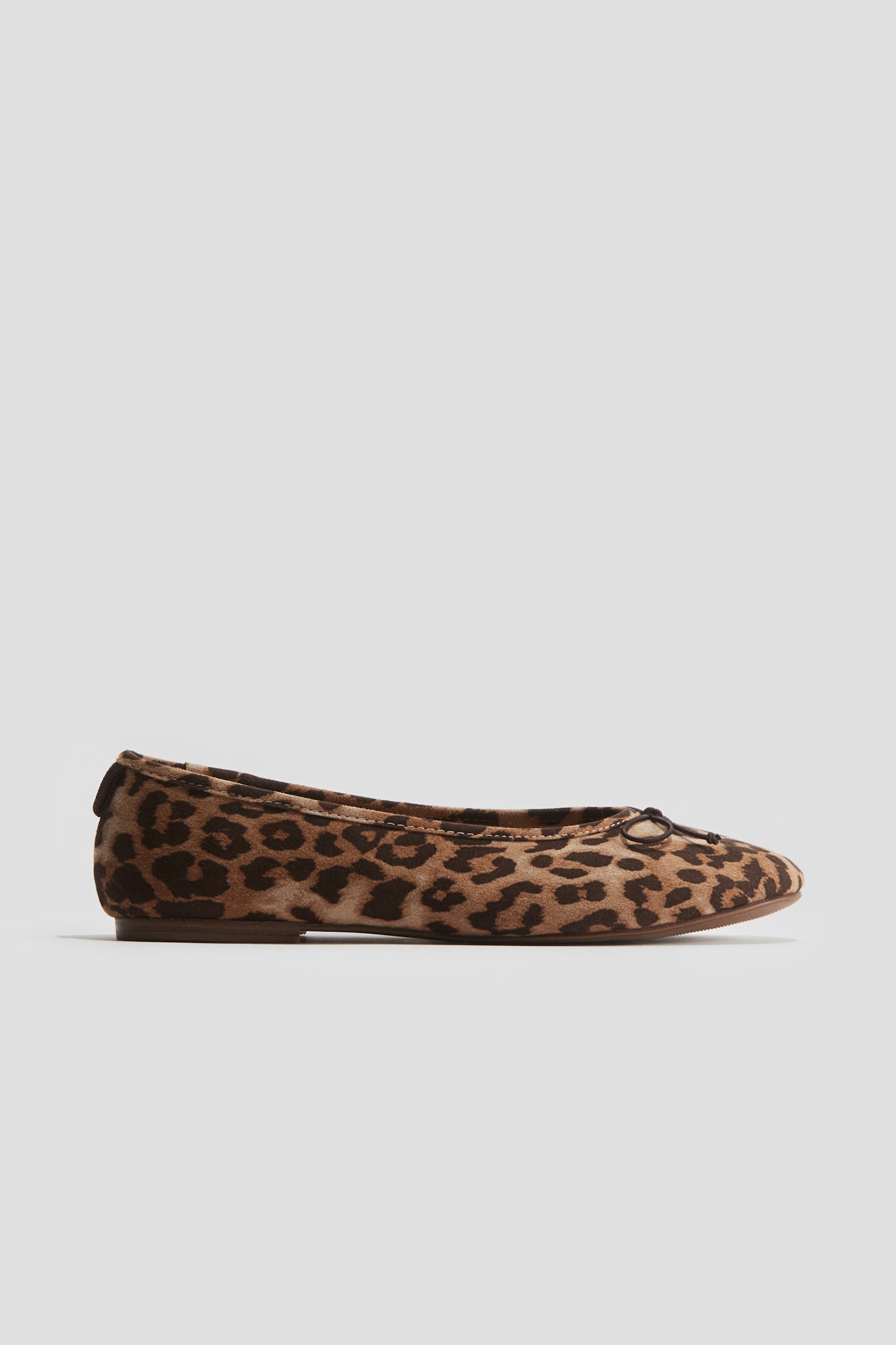 Bow-detail ballet pumps - Beige/Leopard-print/Black - 1