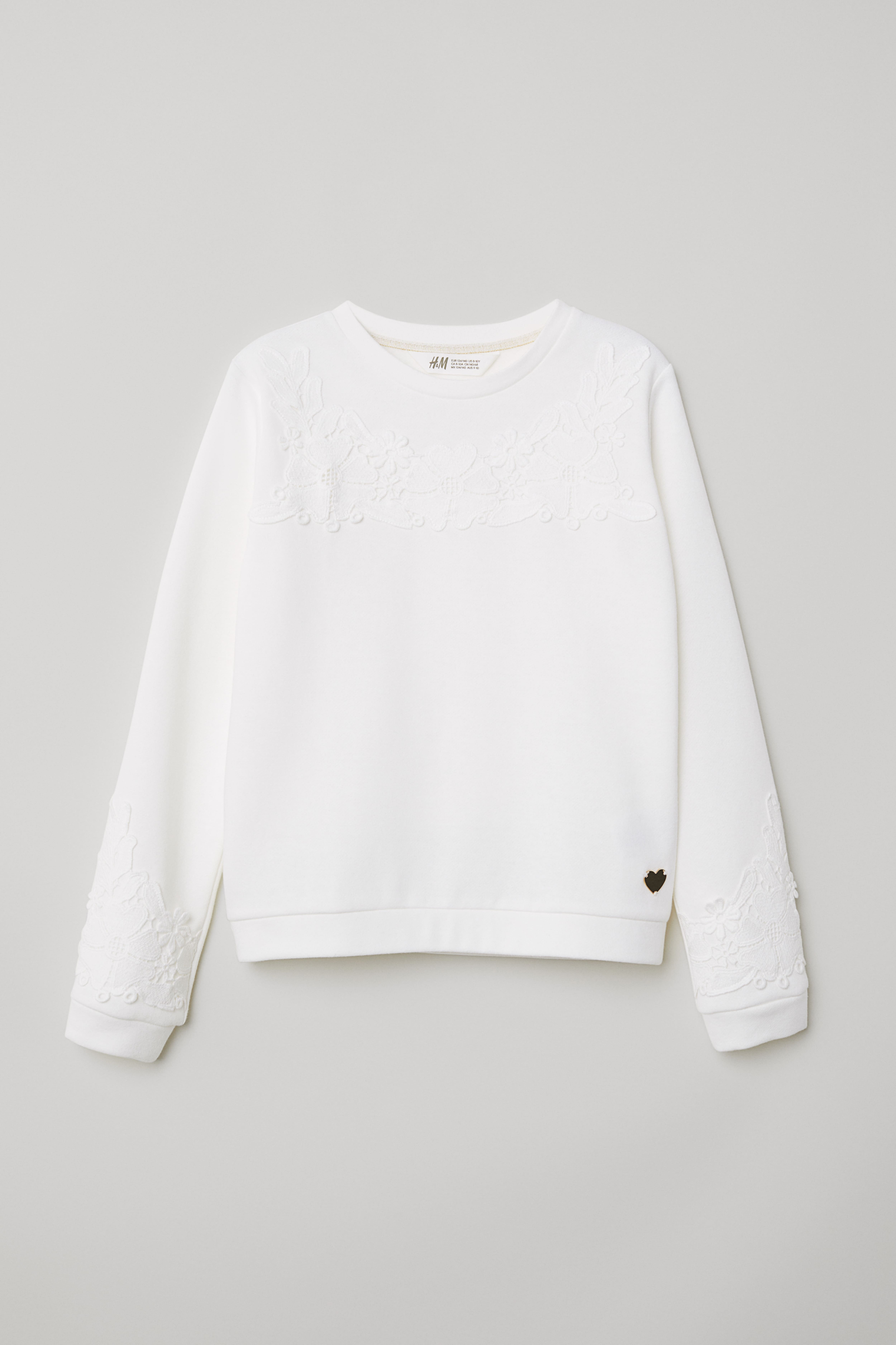 H&m white sweatshirt hotsell