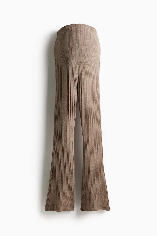 MAMA Before & After Flared trousers - Beige marl - 1