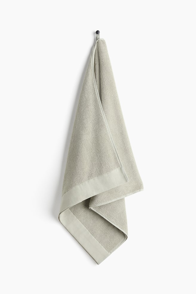 Cotton terry bath towel - Sage green/Dark green/Sage green/Orange/Black/White/Dusty blue/Black/Light beige/Light beige/Mole/Dark brown - 1
