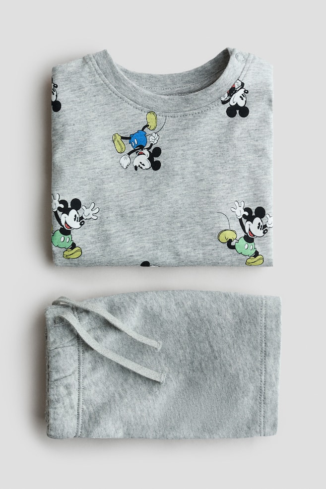 2-Piece Printed Set - Light gray/Mickey Mouse/White/Mickey Mouse/Beige/Mickey Mouse/Beige/The Lion King/Mint green/The Lion King/White/Mickey Mouse - 3
