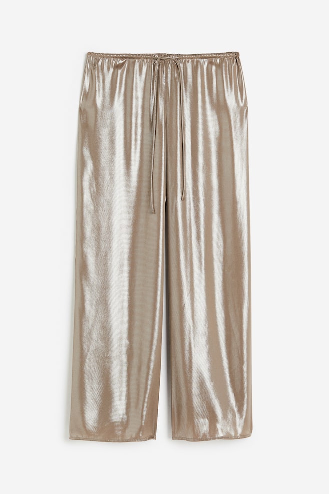 Pantalón brillante - Beige - 1