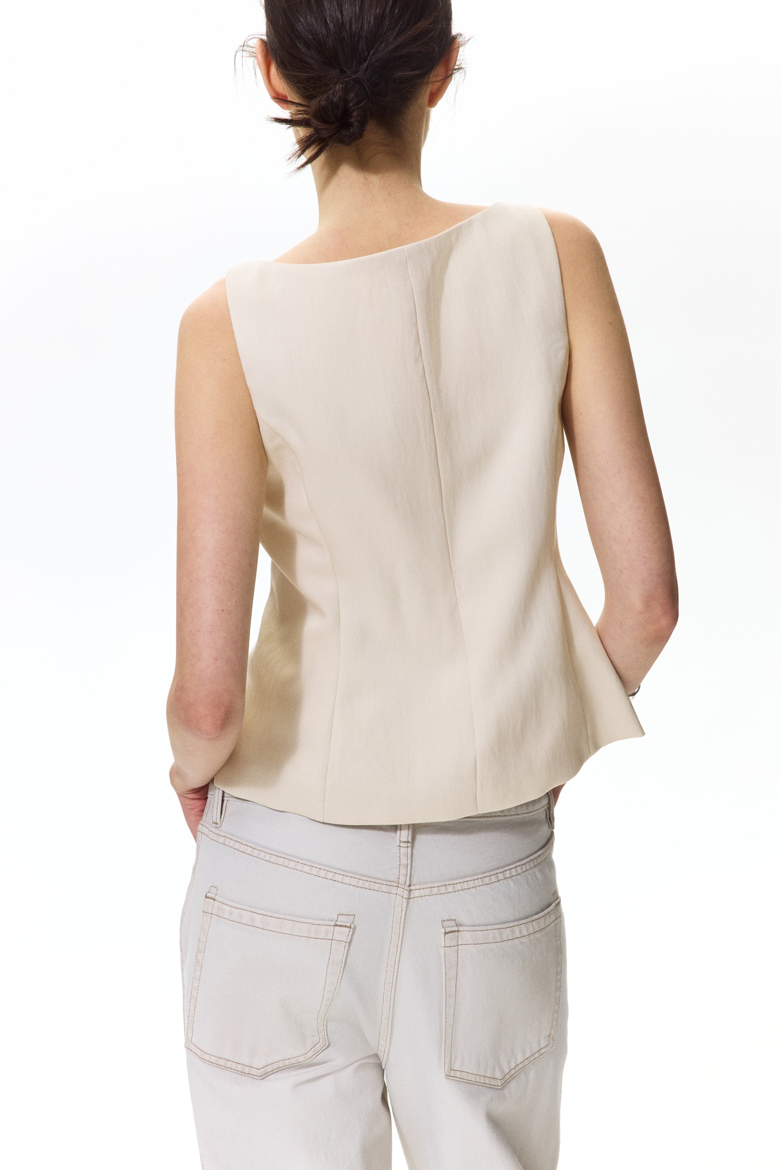 Tailored waistcoat - Light beige/Brown/Leopard print/Plum purple/Dark mole - 4