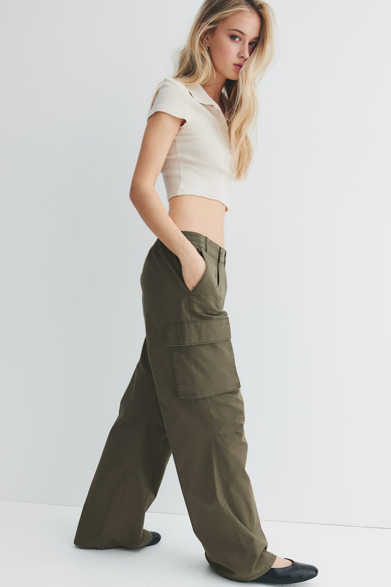 Canvas cargo trousers