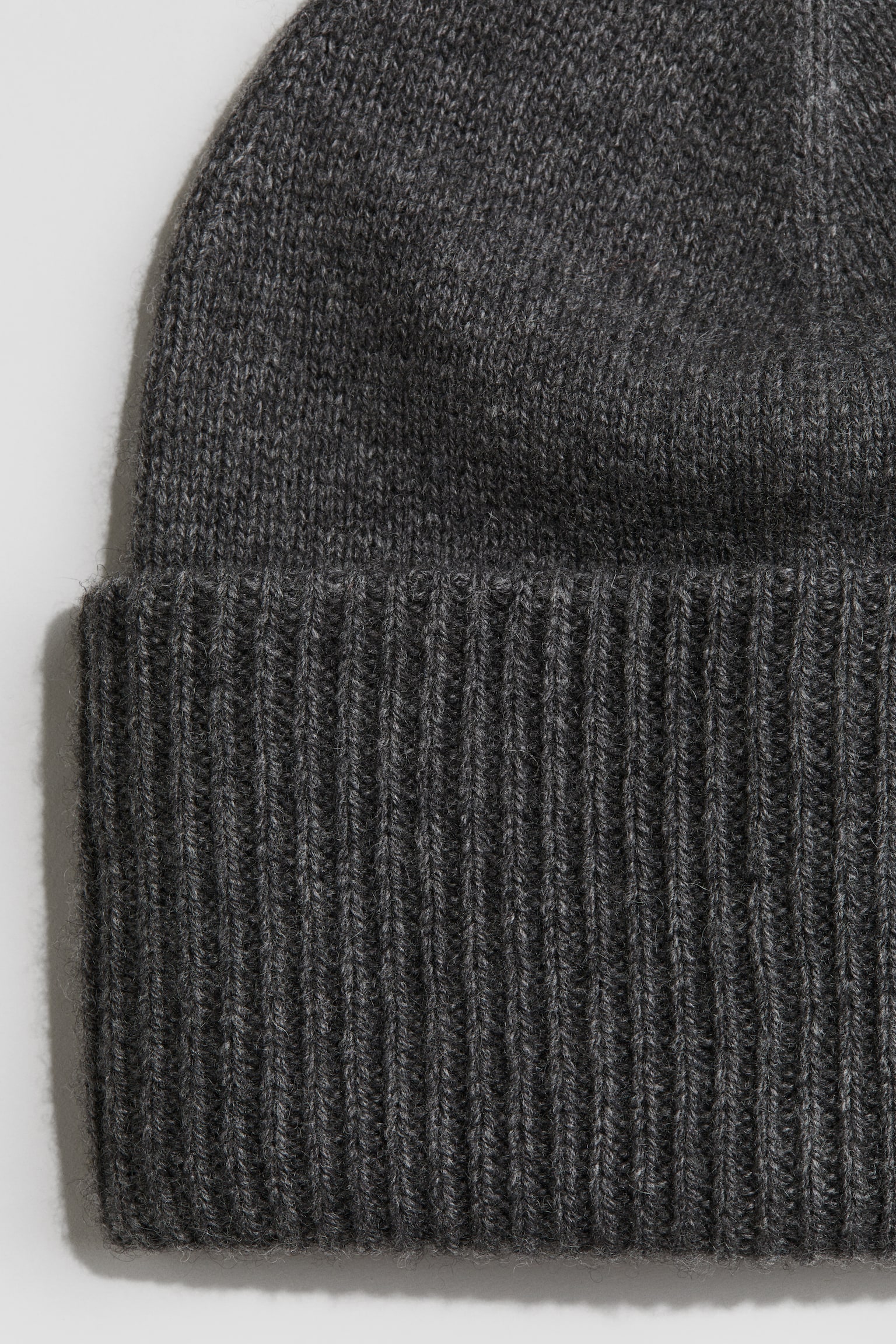 Rib-knit cashmere-blend beanie - Dark grey marl/Beige - 2