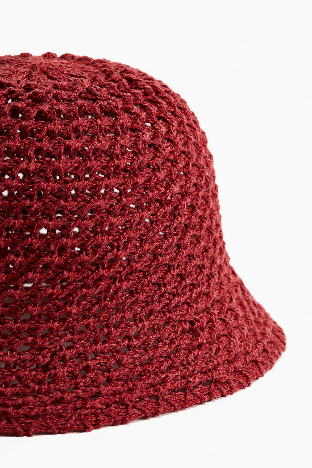 Hm Hat Women's Dark red Crochet-Look Bucket Hat | H&M CA