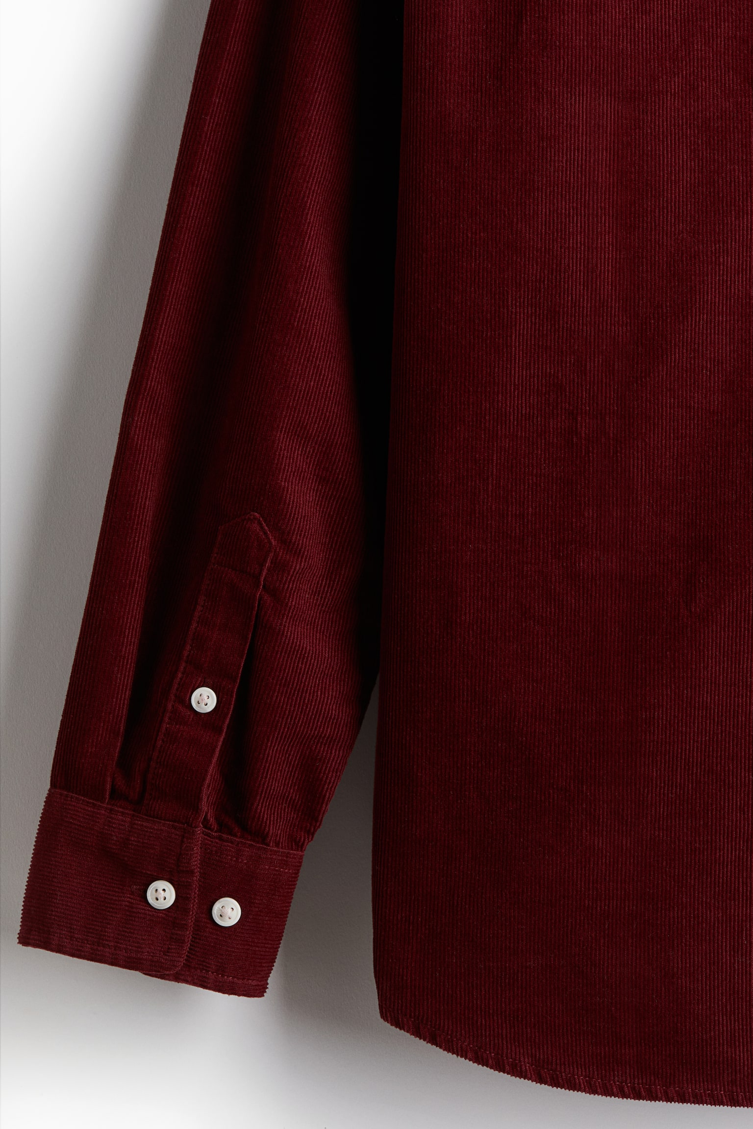 Regular Fit Corduroy shirt - Burgundy/Navy blue/Dark khaki green/Black/Dark brown/Light beige/White - 4