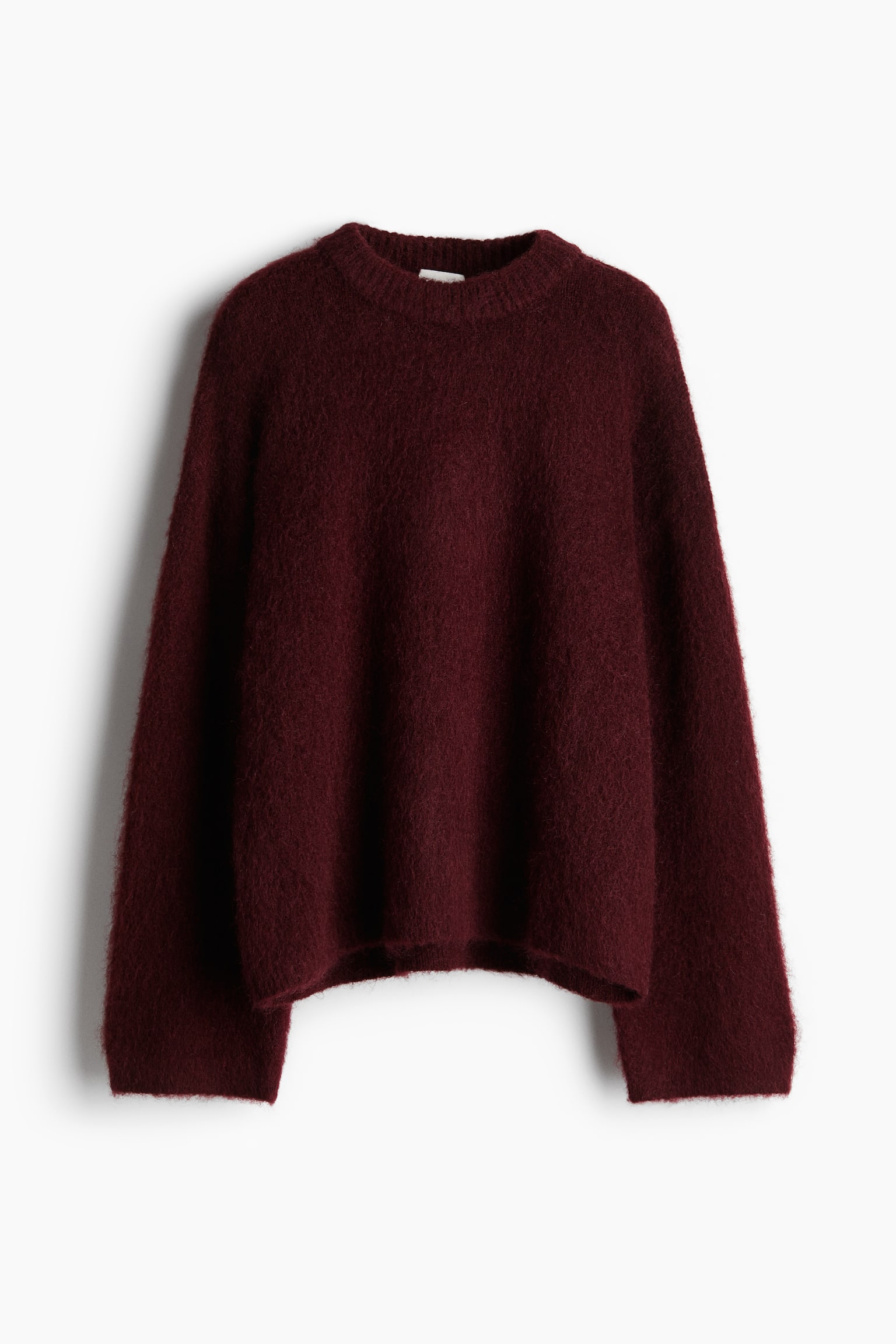 Oversized mohair-blend jumper - Burgundy/Dark grey marl/Light grey marl/Dark beige/Cream - 2