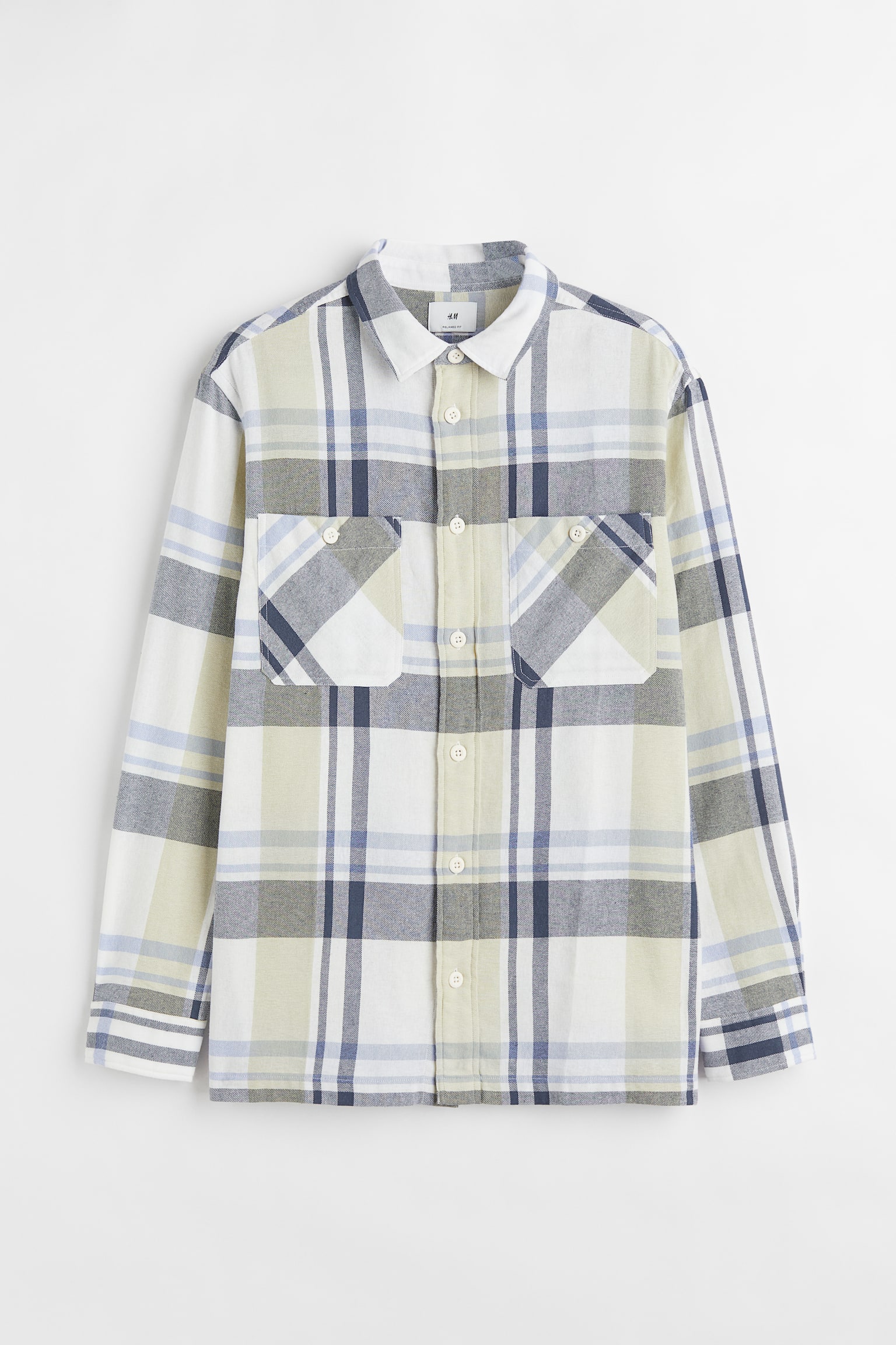 Relaxed Fit Checked shirt - Yellow/Blue - 1