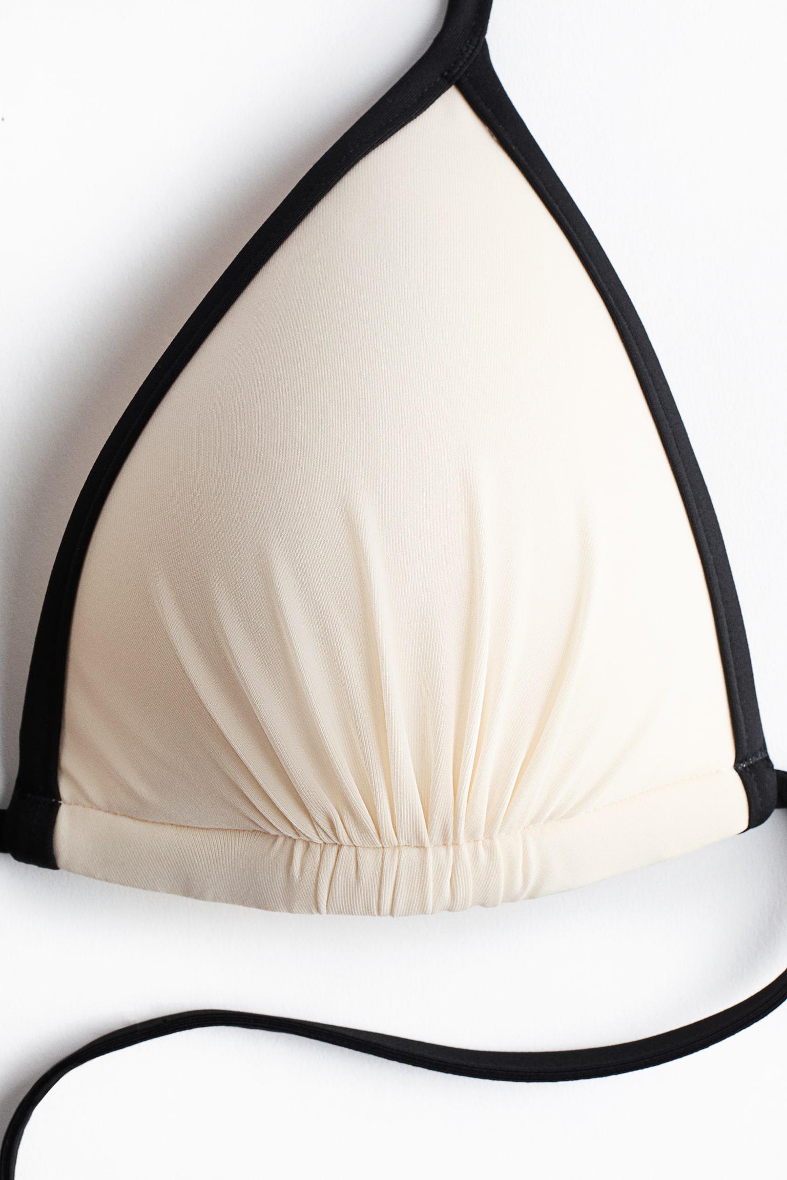 Haut de maillot triangle pigeonnant - Crème/noir/Brun foncé - 3