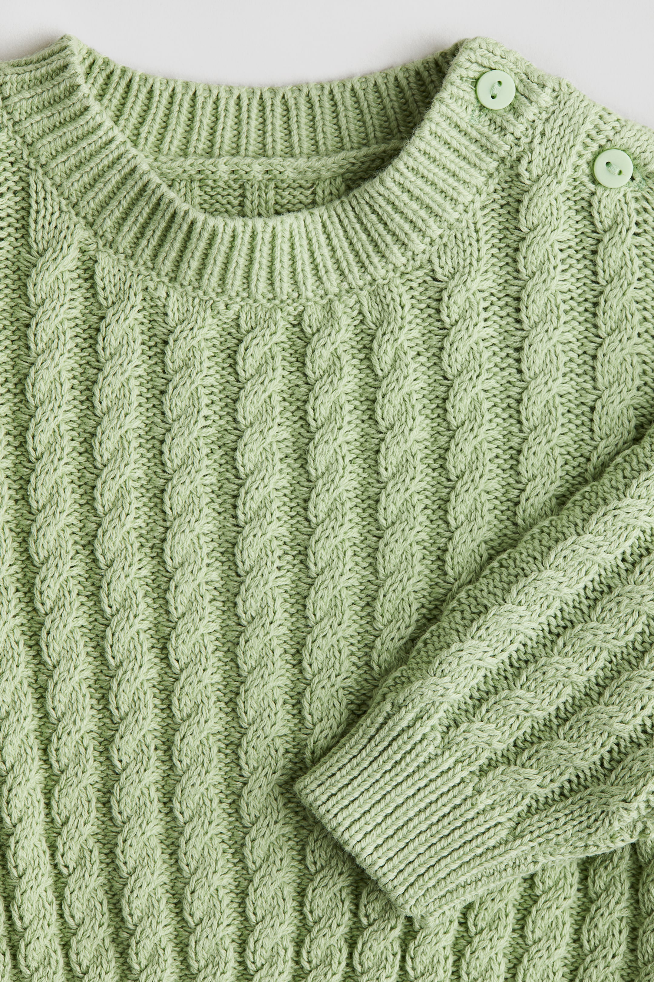 Cable-Knit Cotton Sweater