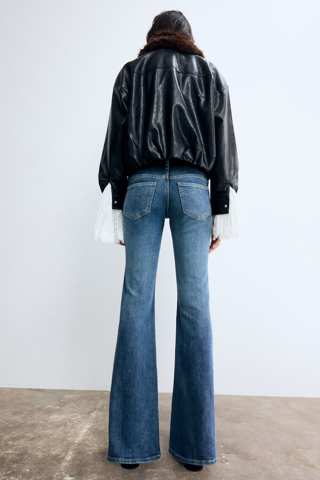 Flared Low Jeans - Màu xanh denim nhạt/Màu xanh denim đậm - 3