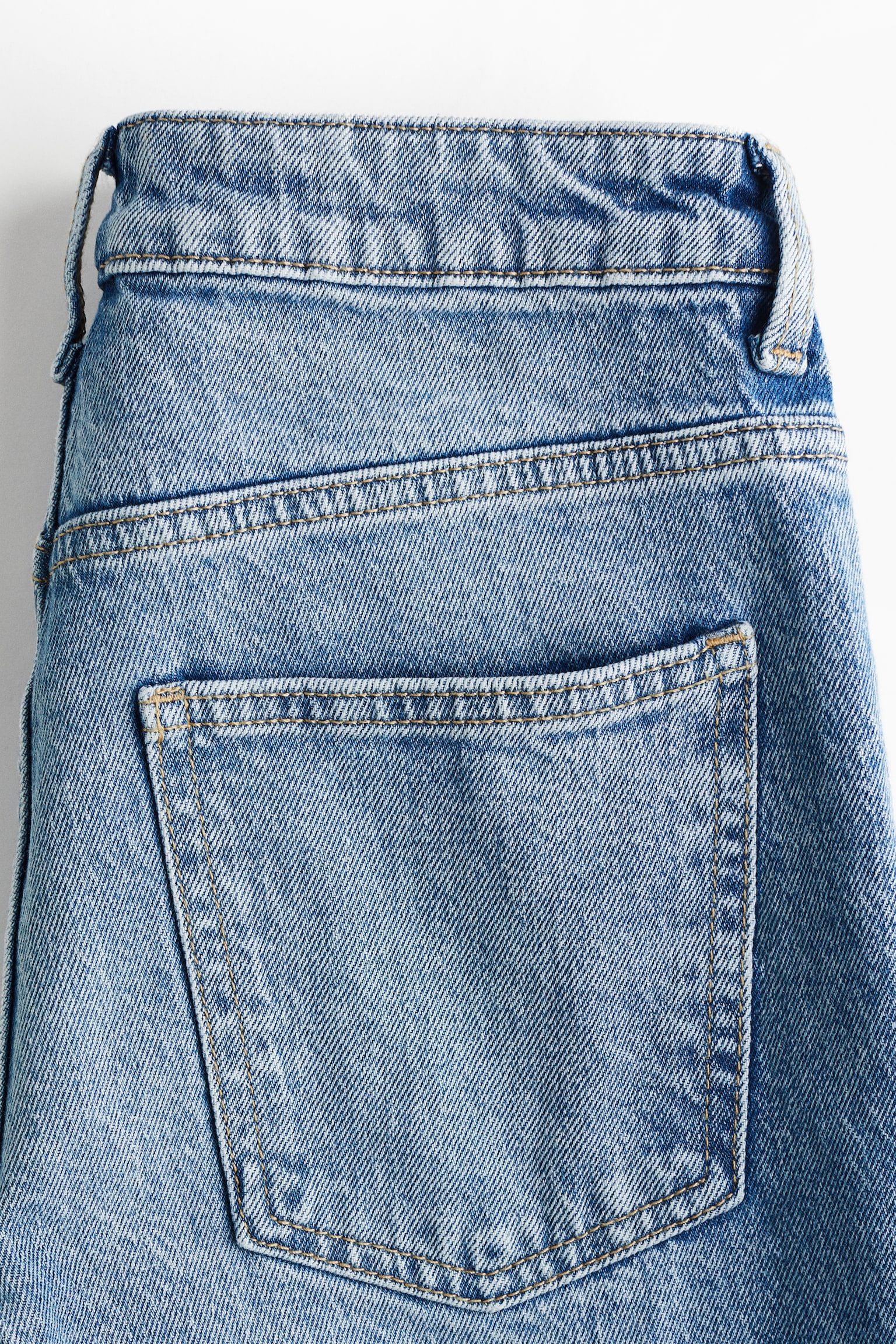 Flared High Jeans - Син деним/Тъмносин деним - 4