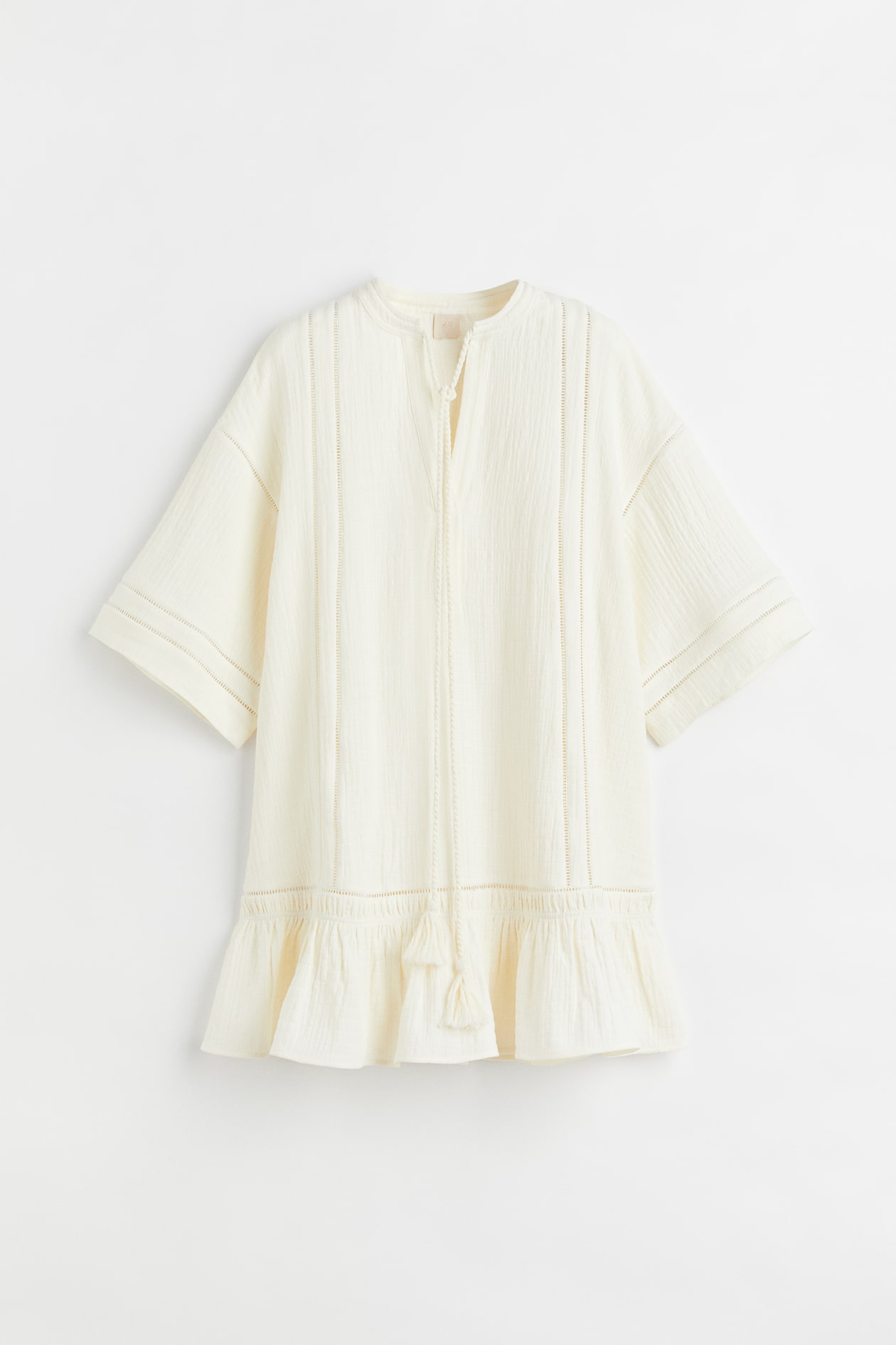 Short kaftan dress - Cream - Ladies | H&M GB