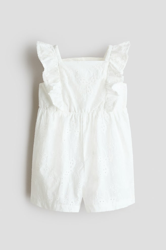 Cotton Romper Suit - White - 1