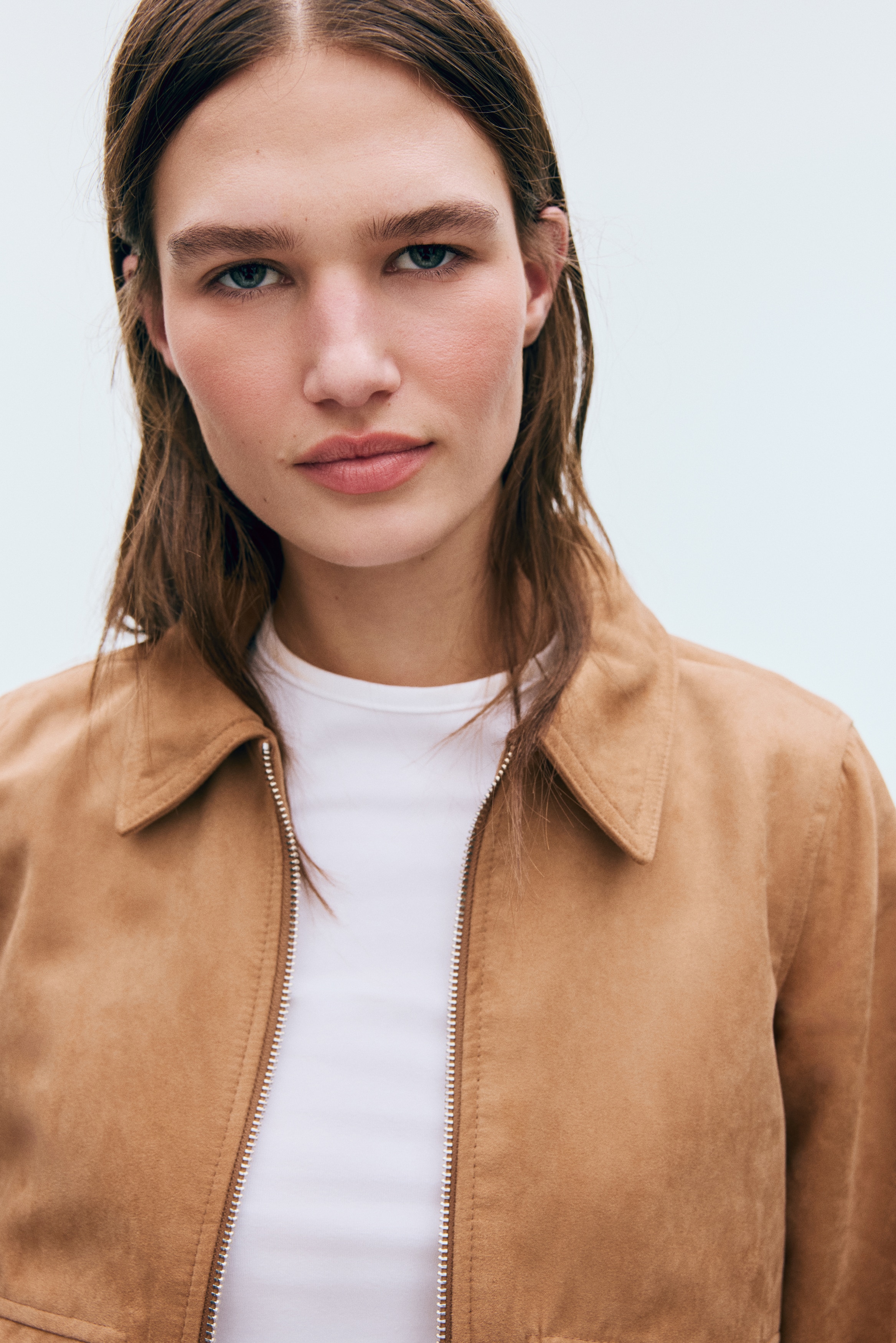 Collared bomber jacket