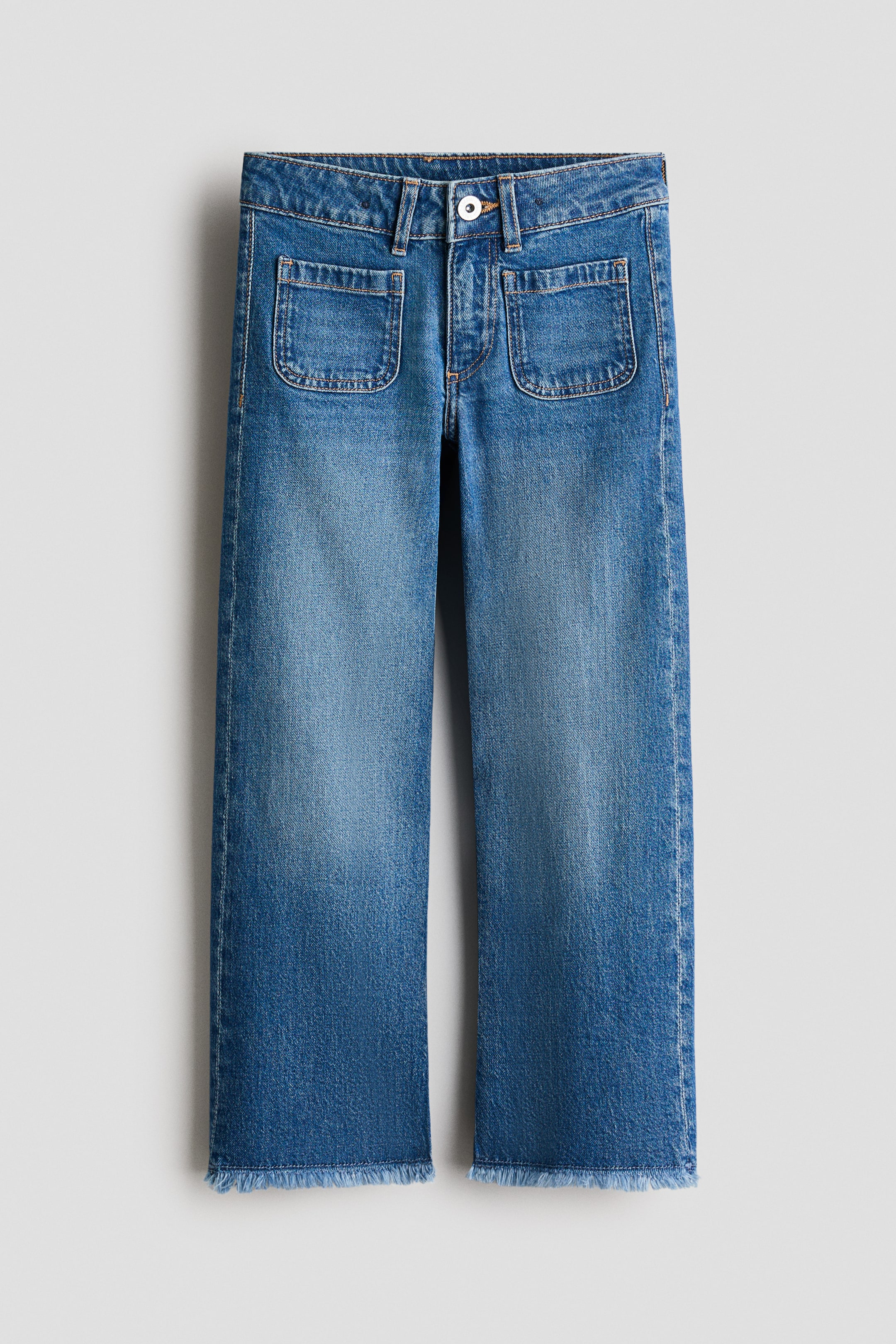 Ver imagen más grande: Relaxed Fit Wide Leg Ankle Jeans - Azul denim - NIÑOS | H&M ES 1