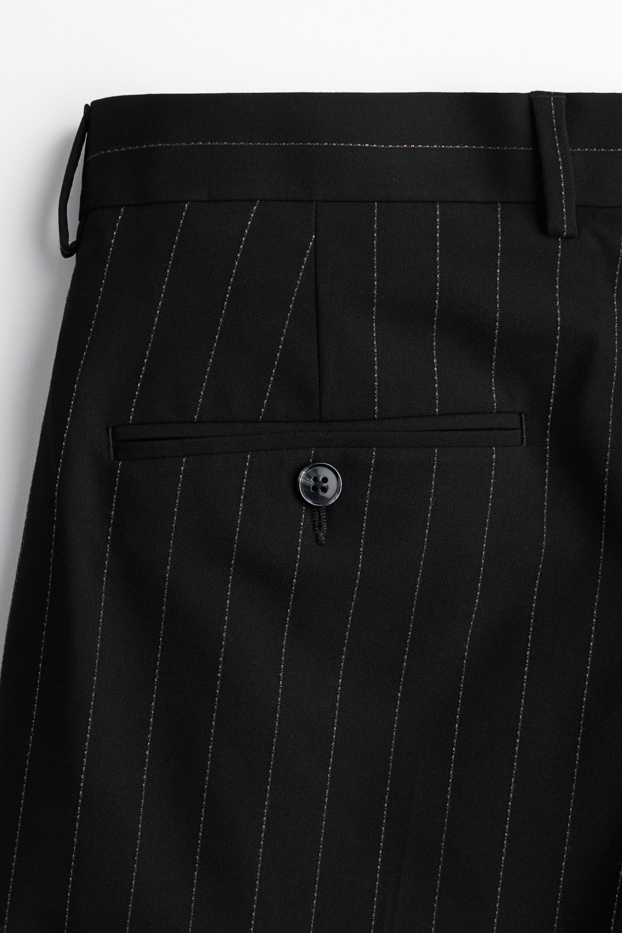 Regular Fit Suit trousers - Black/Pinstriped - Men | H&M GB 8