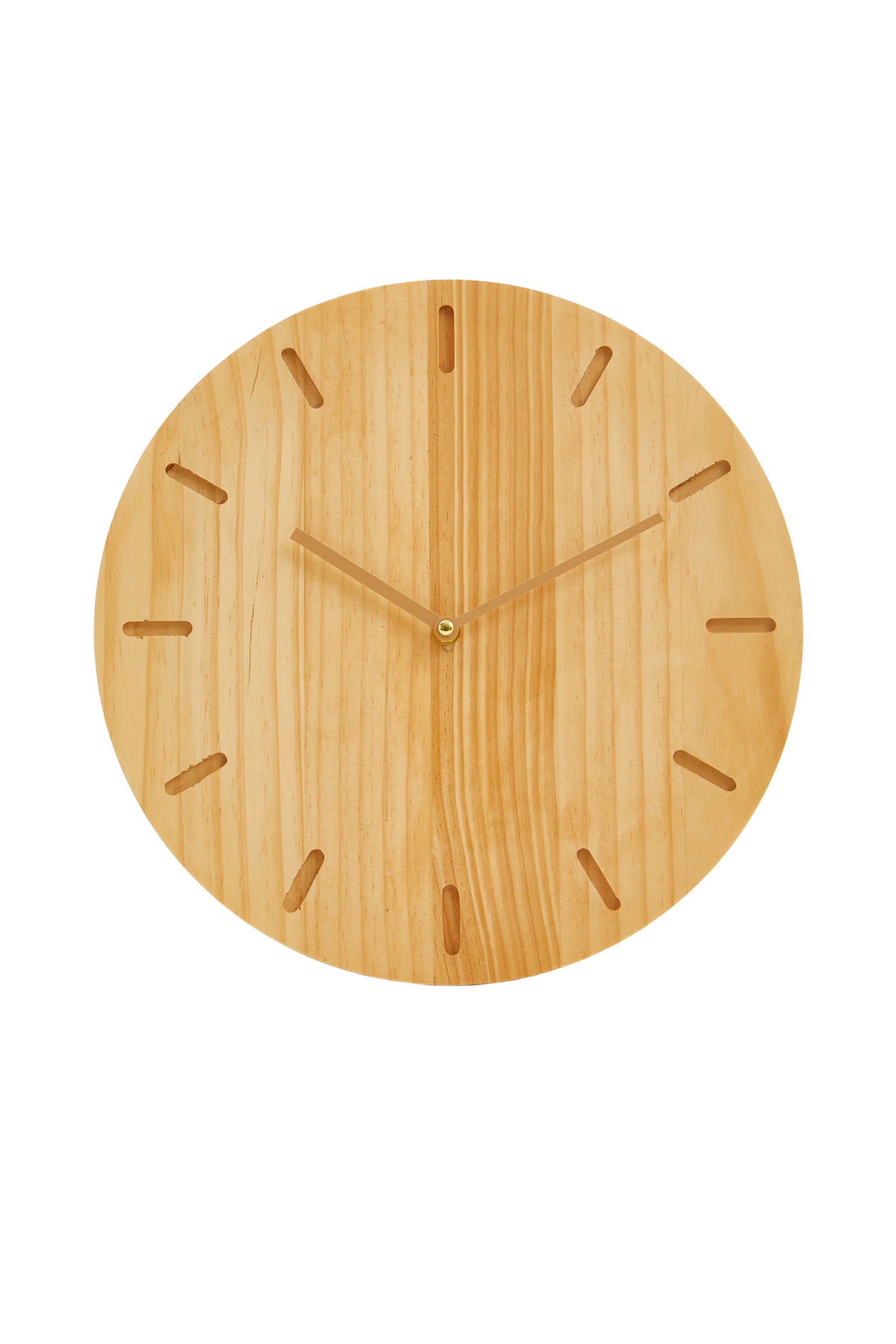 Vitus Natural Wood Effect Wall Clock Natural Interiors by Premier