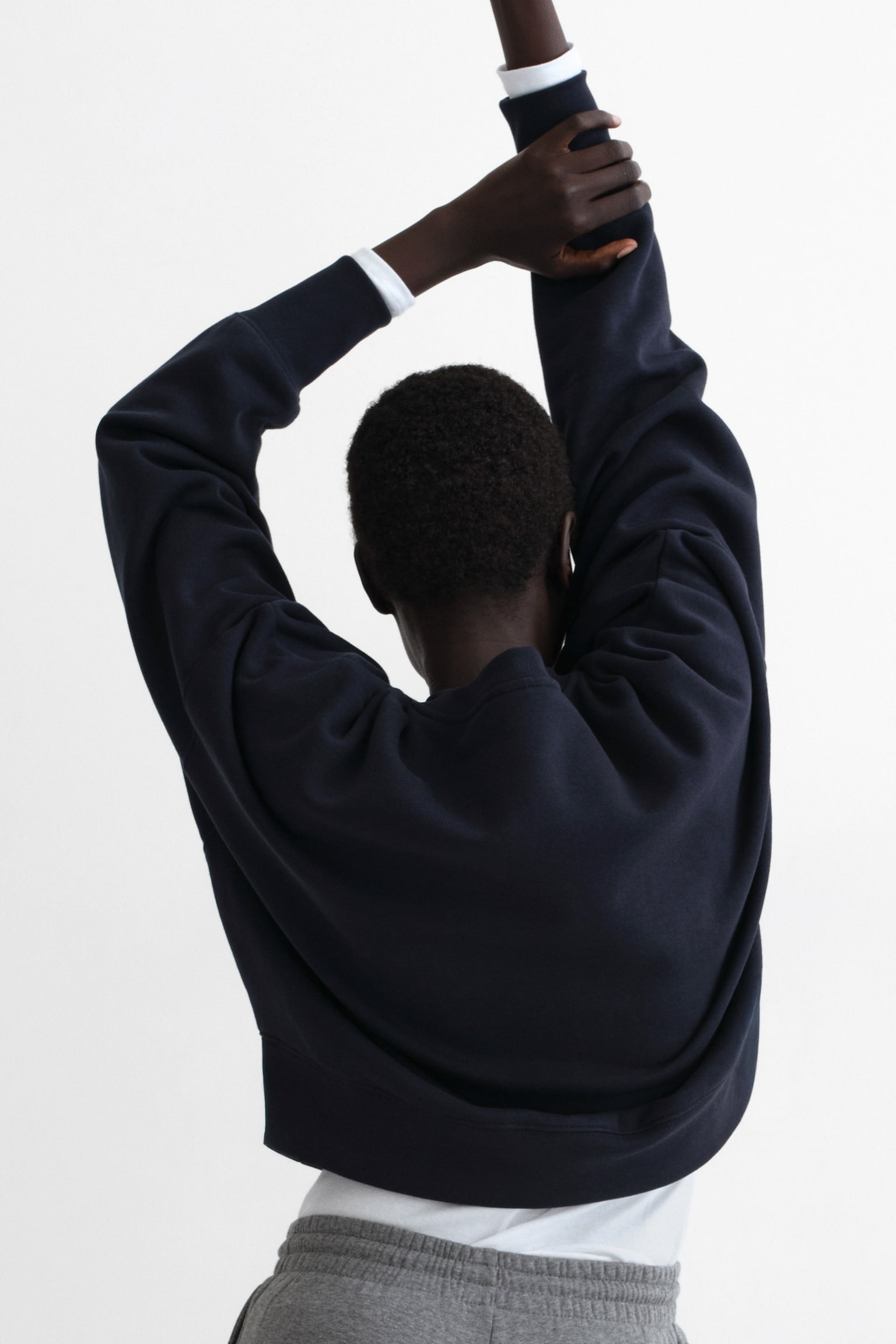 Oversized sweatshirt - Navy blue/Grey marl/Light yellow/Pink - 3