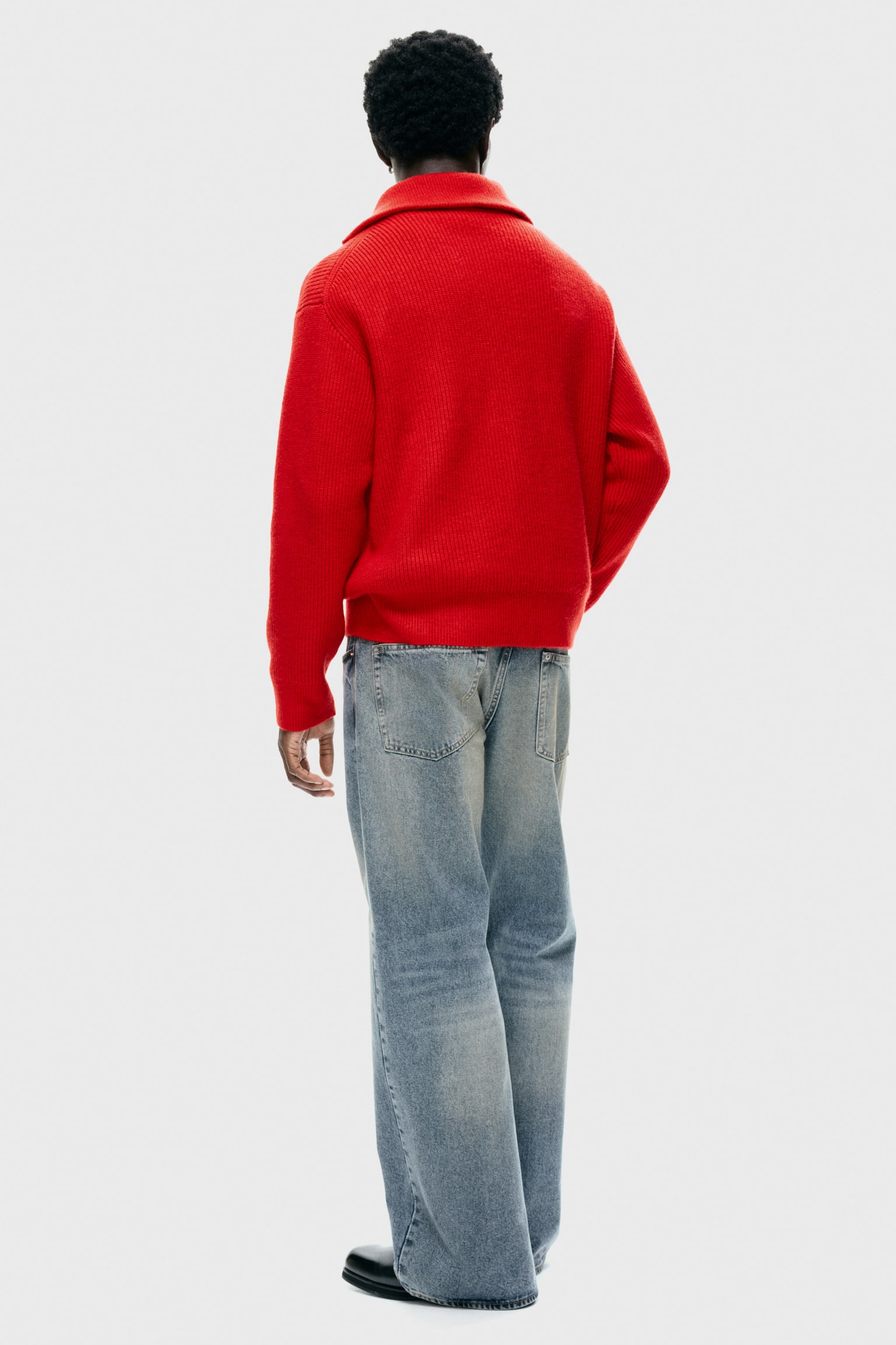 Loose Fit Zip-top jumper - Red - 8